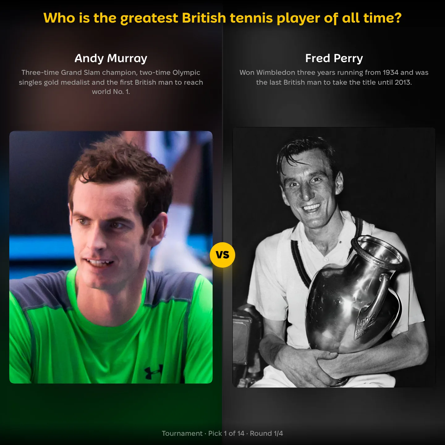 Who is the greatest British tennis player of all time? Andy Murray against Fred Perry