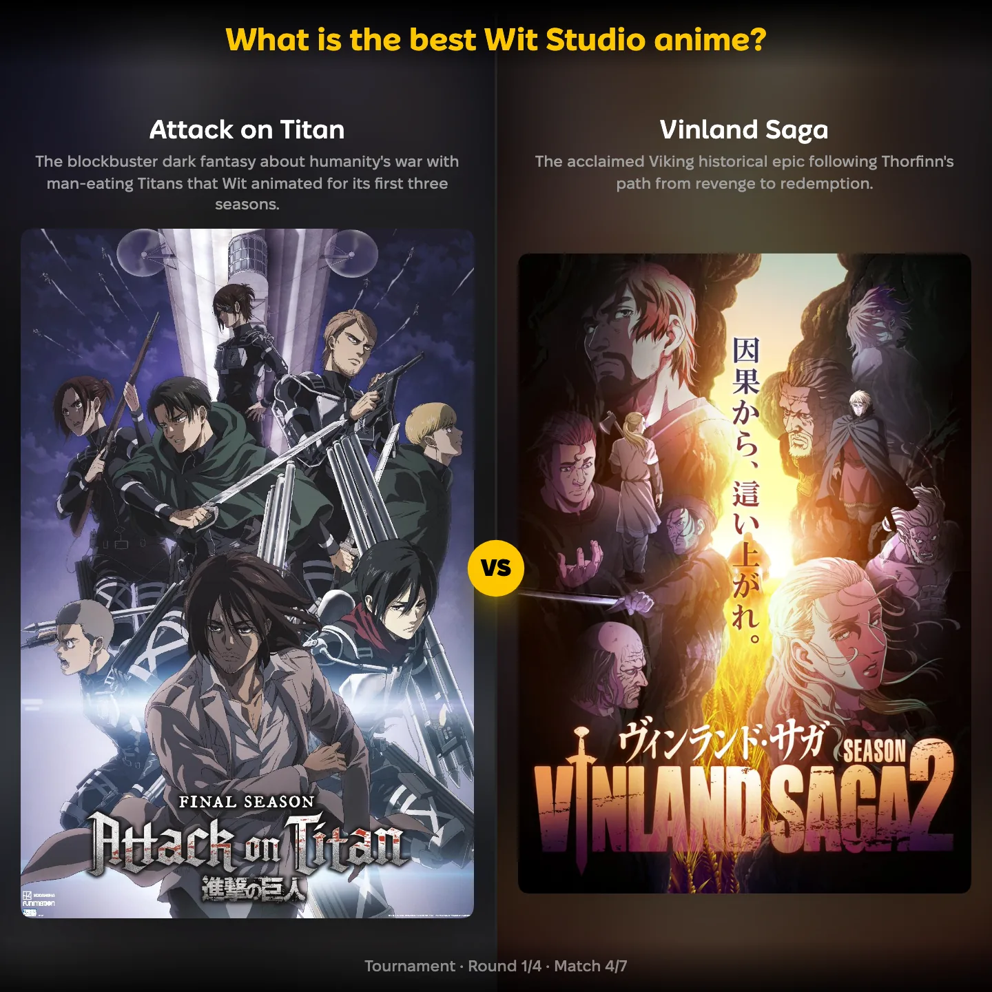 The best Wit Studio anime ranked, with Attack on Titan against Vinland Saga