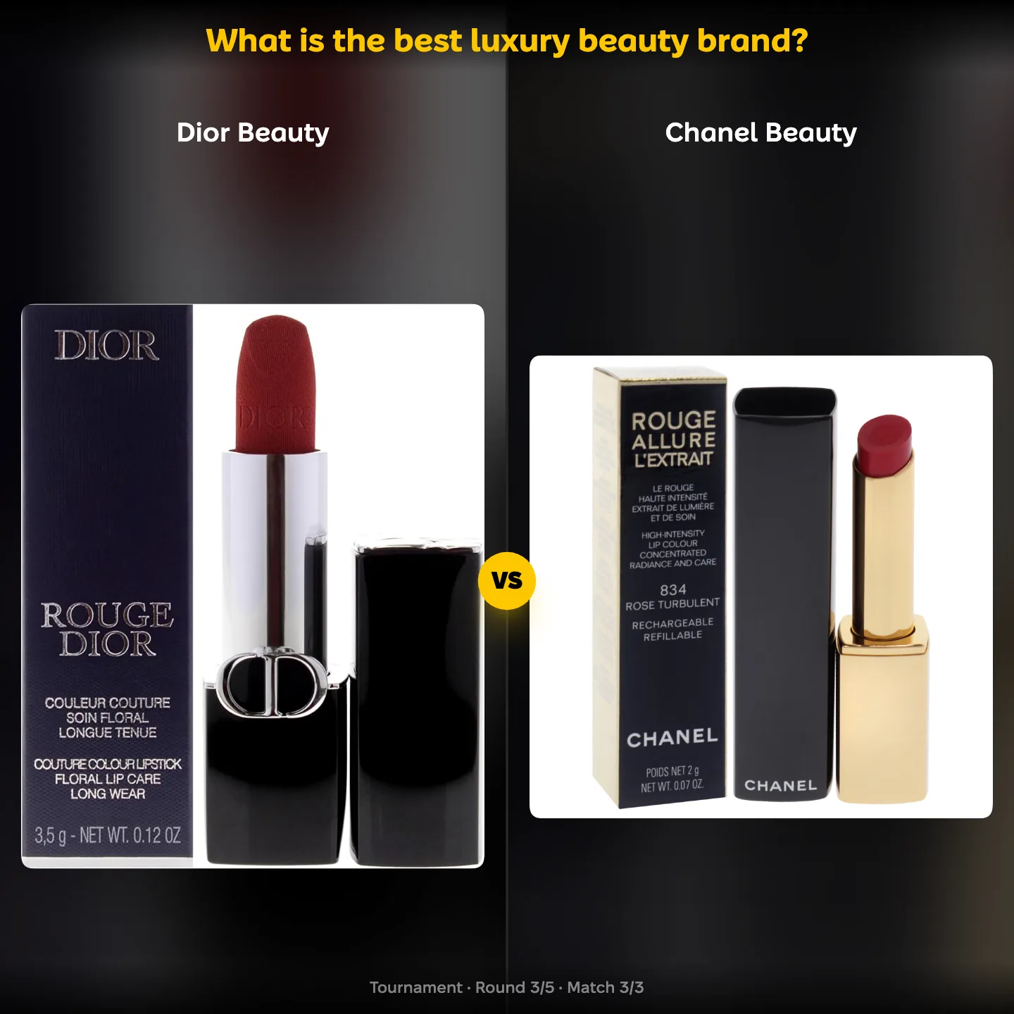 Dior Beauty against Chanel Beauty in the ranking of the best luxury beauty brand