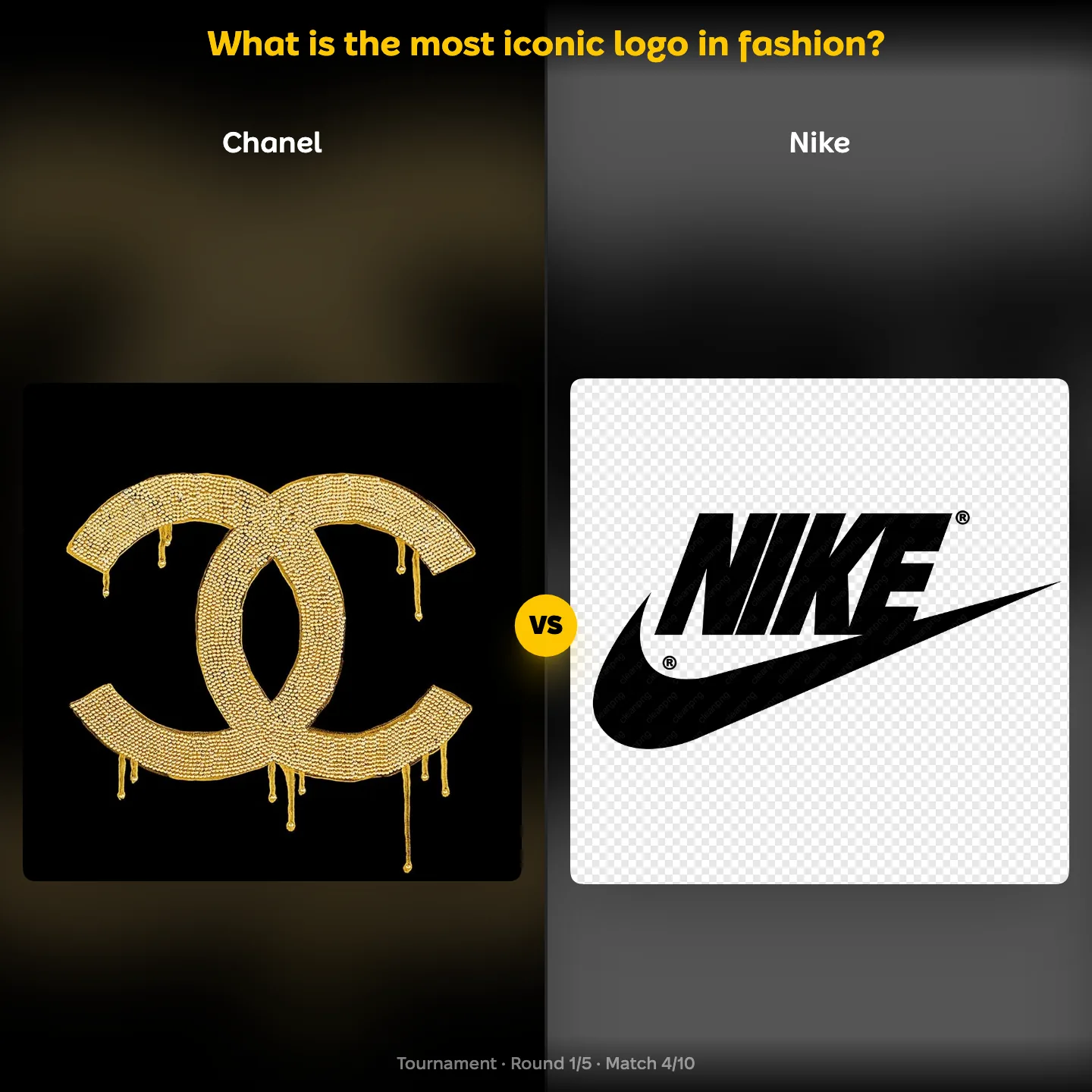 The Chanel interlocking CC logo against the Nike swoosh in the most iconic fashion logo ranking