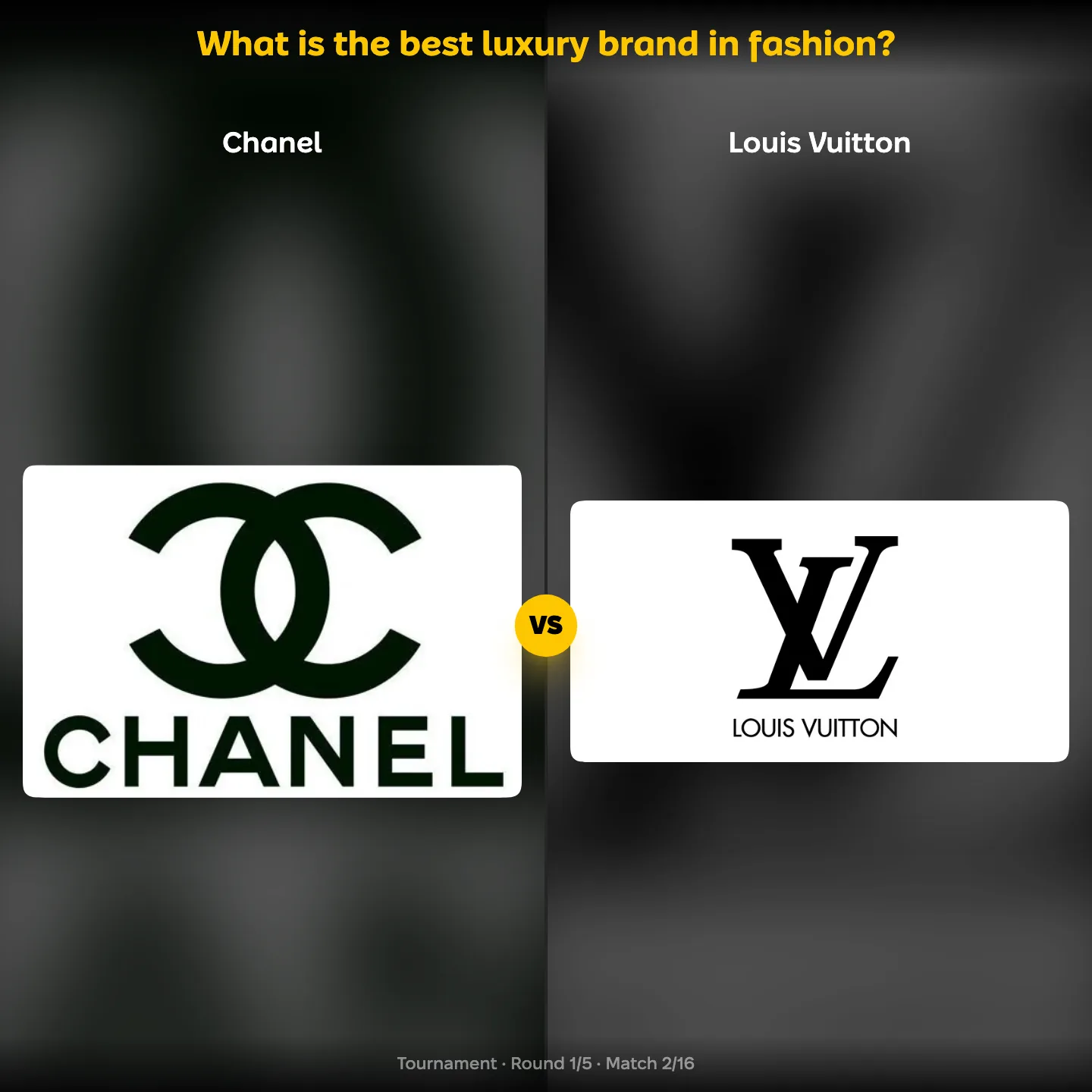 Chanel against Louis Vuitton in the ranking of the best luxury brand in fashion