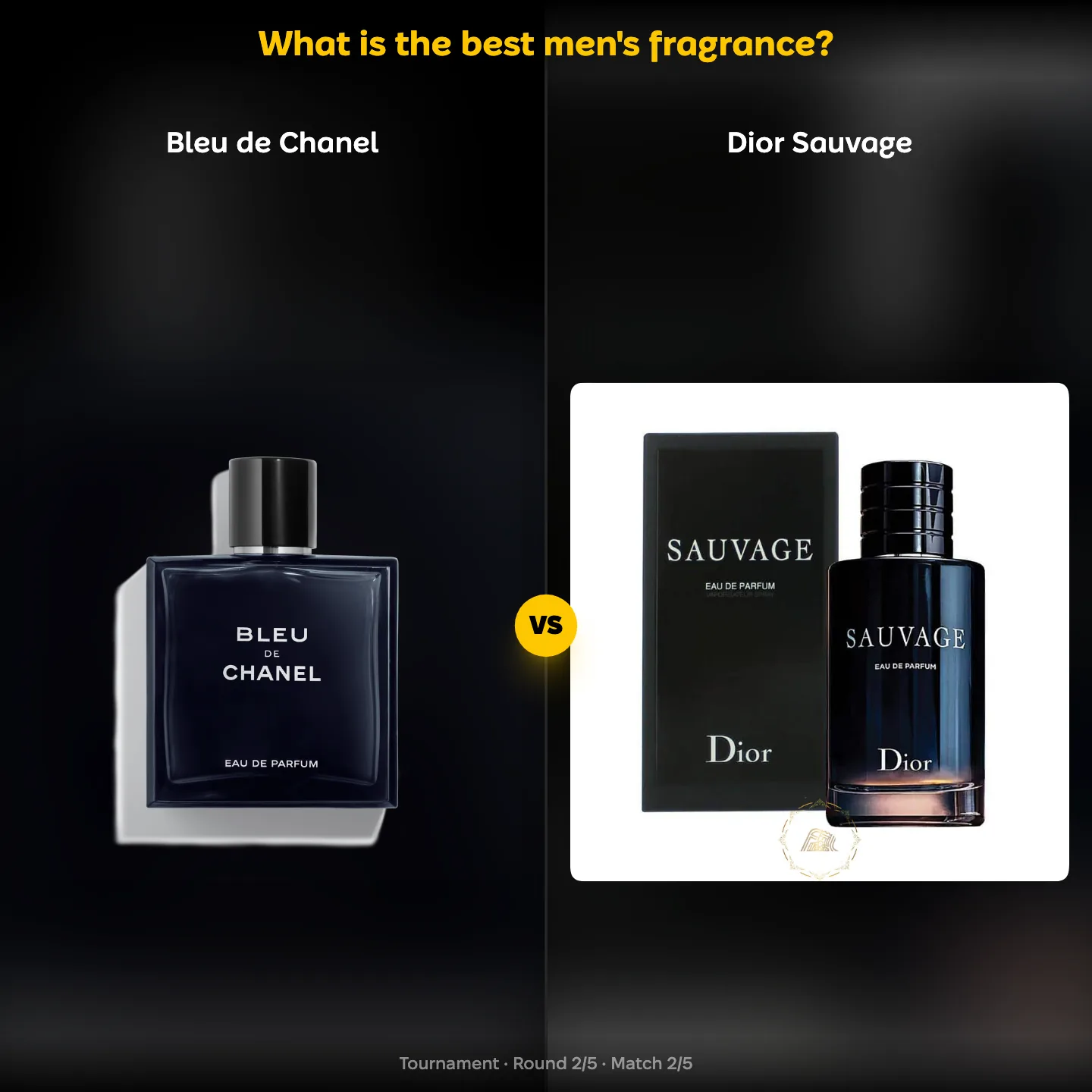 Bleu de Chanel against Dior Sauvage in the ranking of the best men's fragrance
