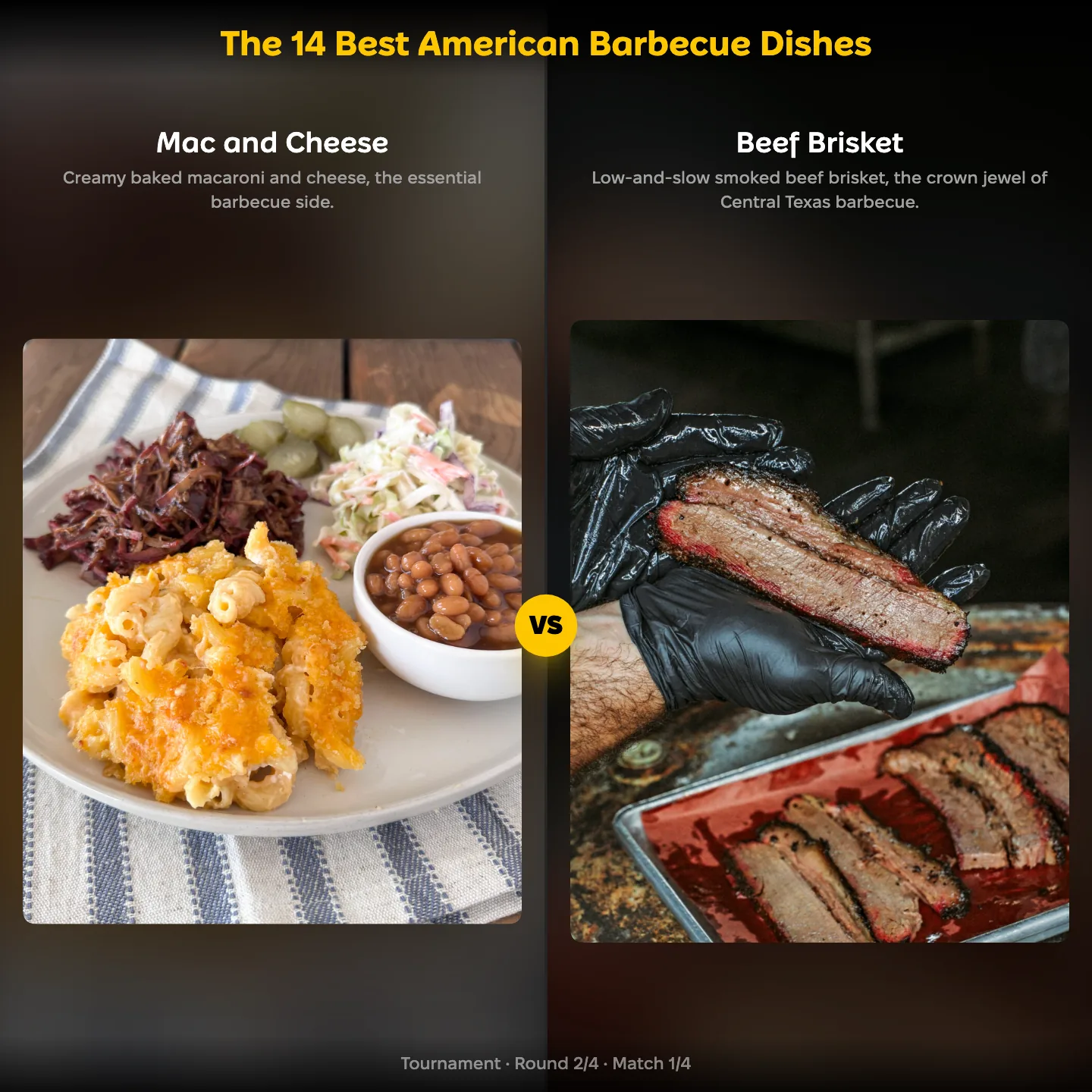 The best American barbecue dishes ranked, Mac and Cheese against Beef Brisket
