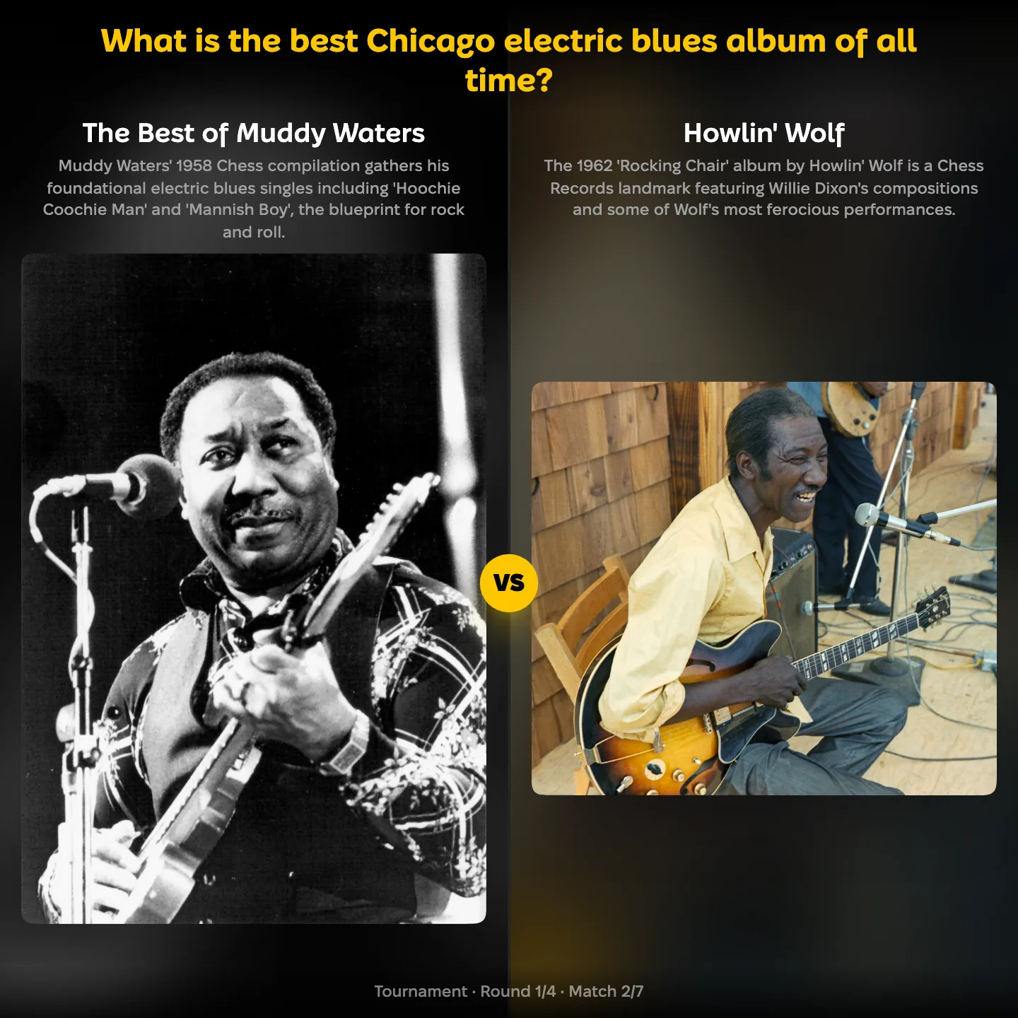 The best Chicago electric blues album of all time, ranked — Muddy Waters against Howlin' Wolf
