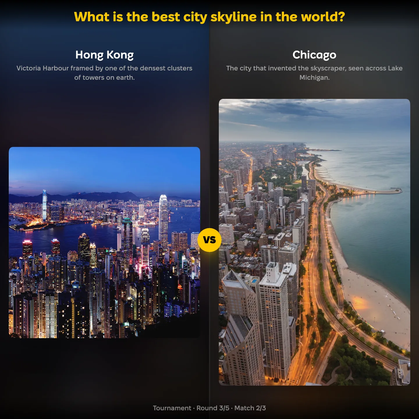 The best city skyline in the world, ranked — Hong Kong against Chicago