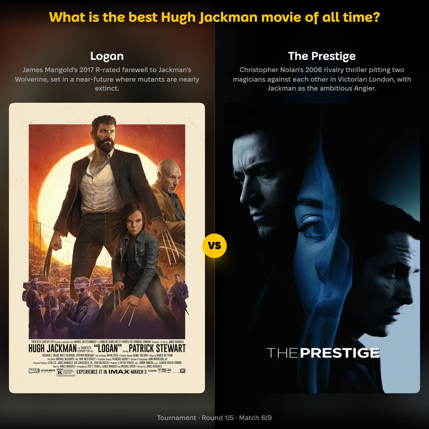 The best Hugh Jackman movie of all time ranked, with Logan against Nolan's The Prestige