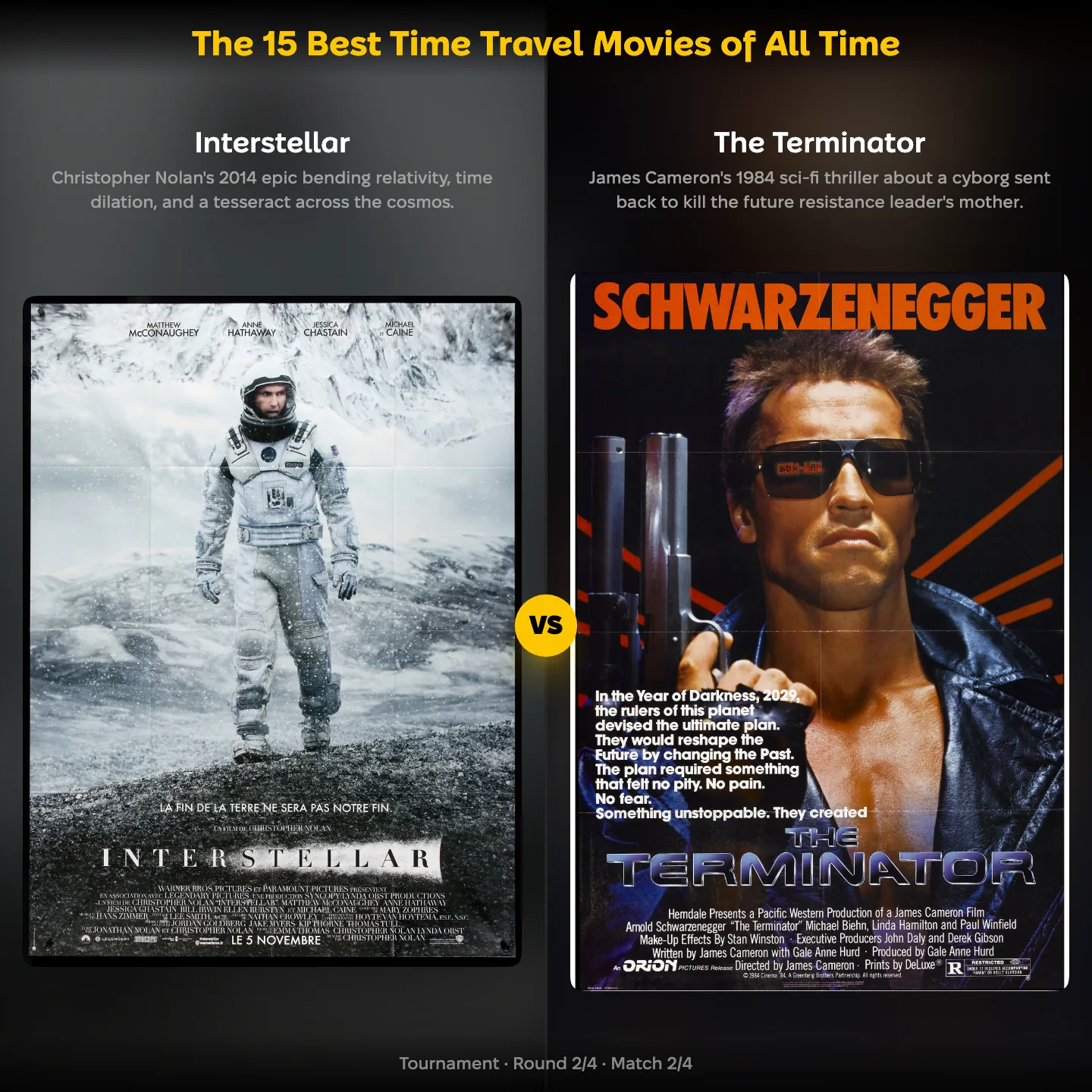 The 15 best time travel movies of all time ranked, with Interstellar against The Terminator