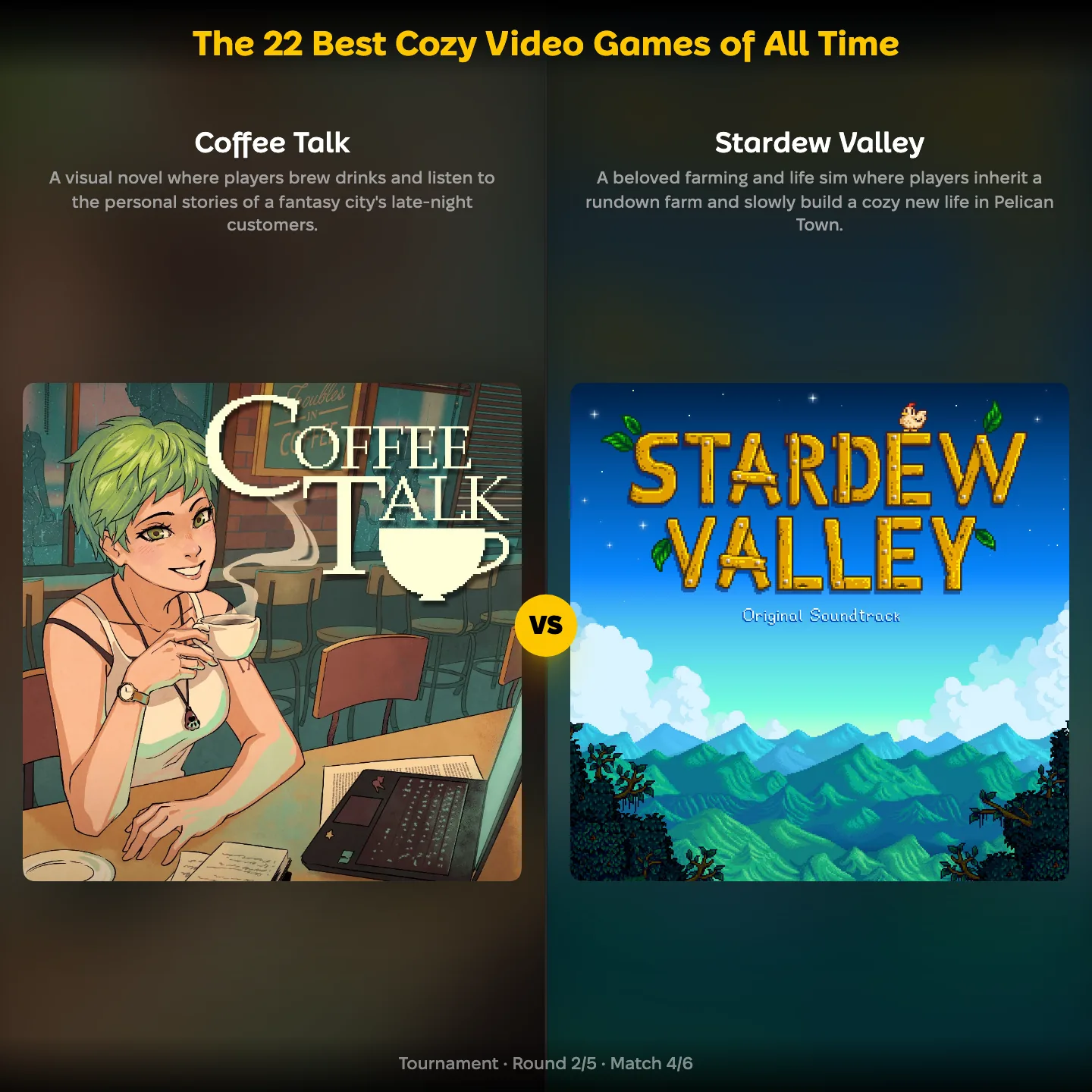 The 22 best cozy video games ranked: Coffee Talk vs Stardew Valley