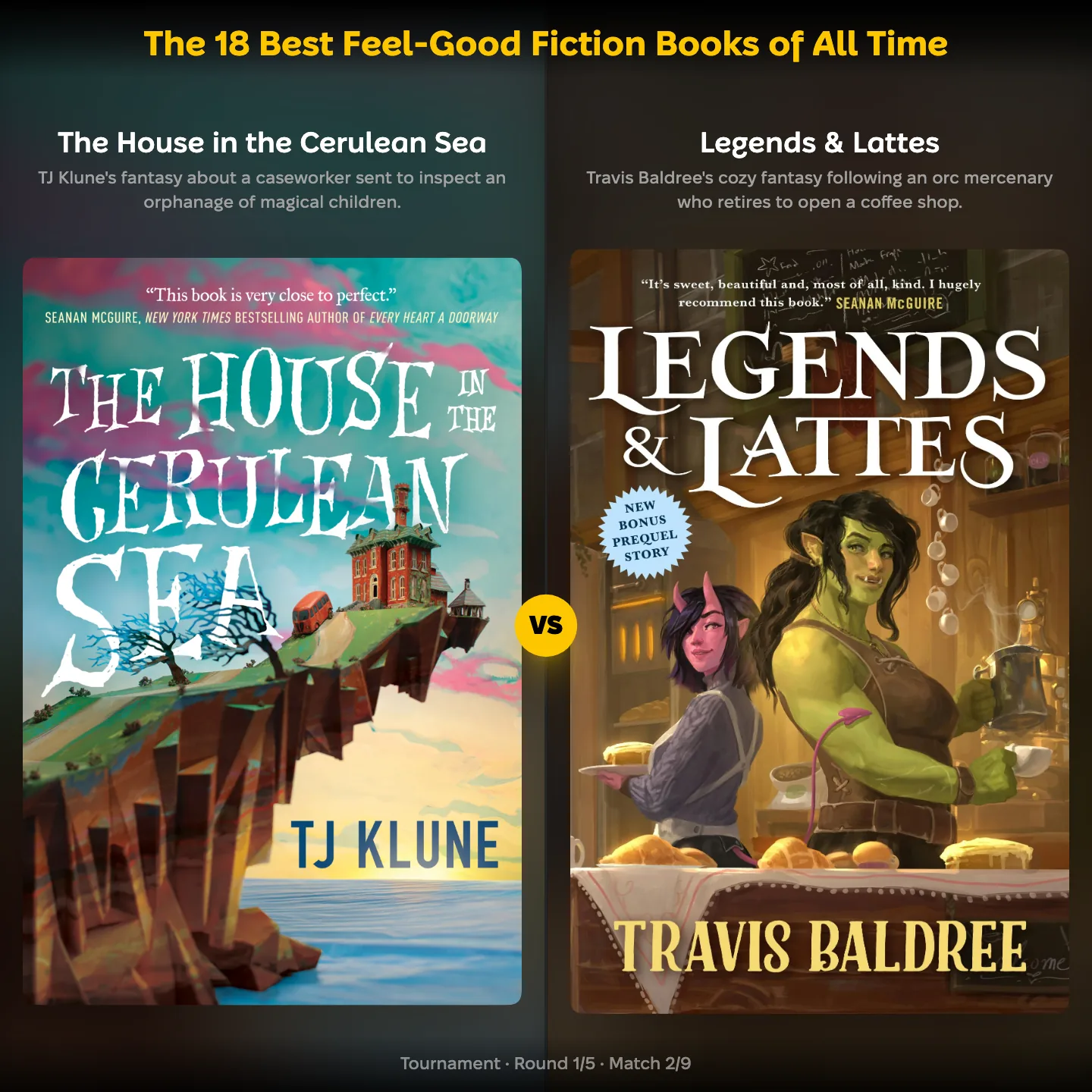 The 18 best feel-good fiction books ranked: House in the Cerulean Sea vs Legends & Lattes