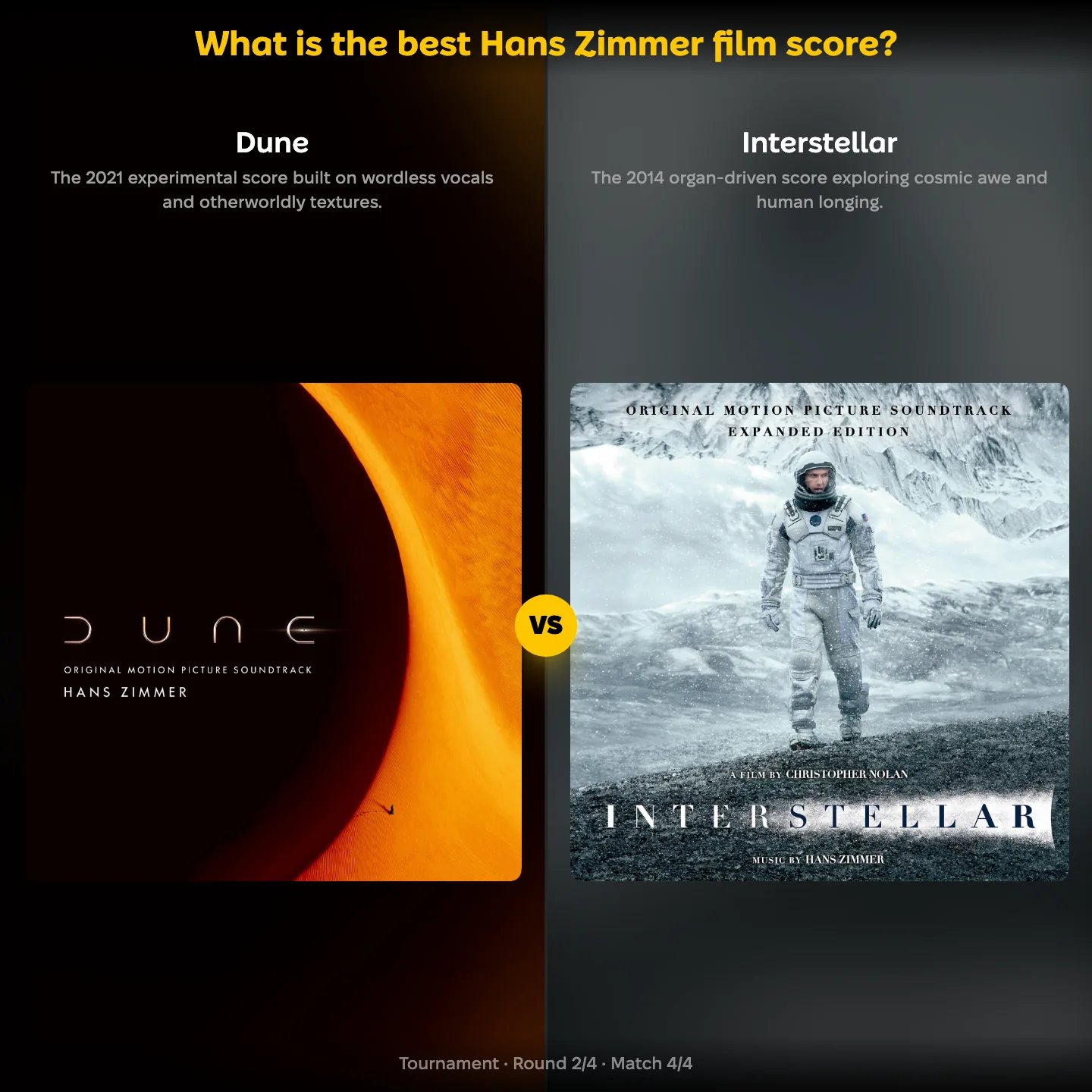 The best Hans Zimmer film score ranked, with Dune against Interstellar