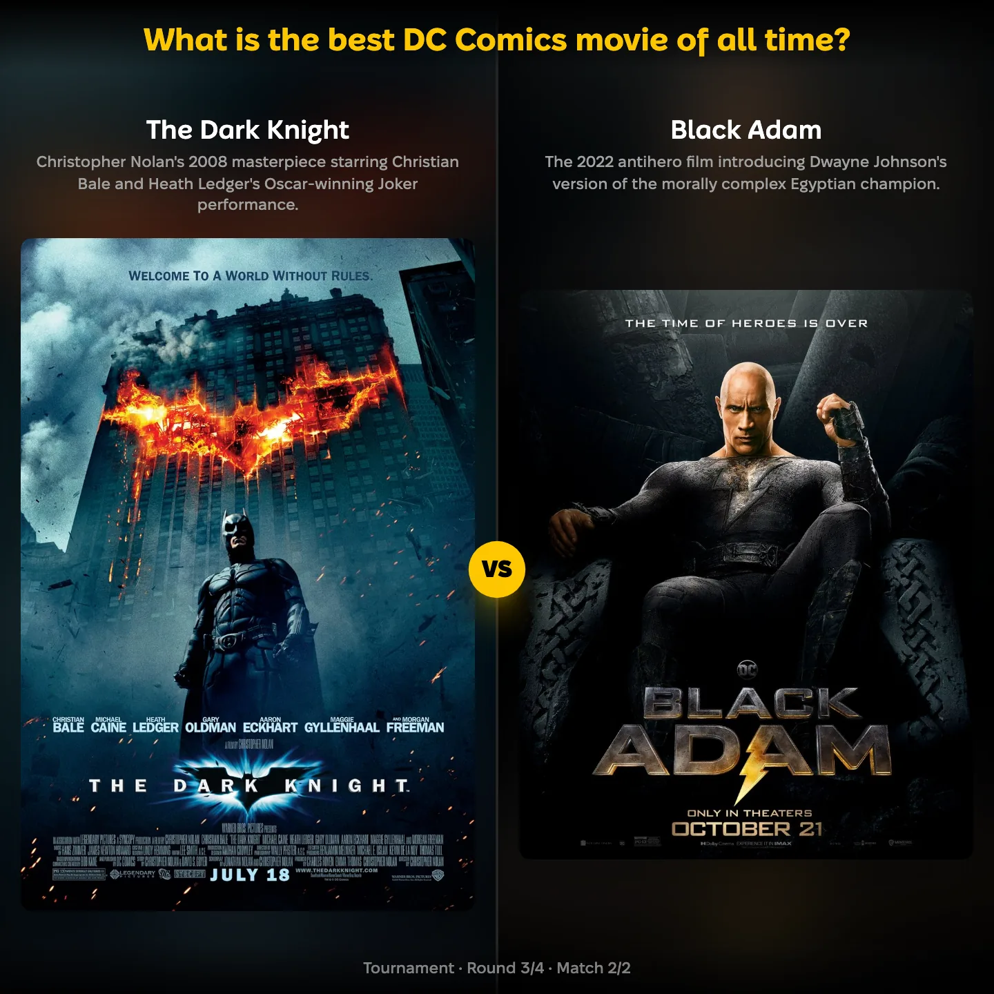 The best DC Comics movies of all time ranked, including Black Adam
