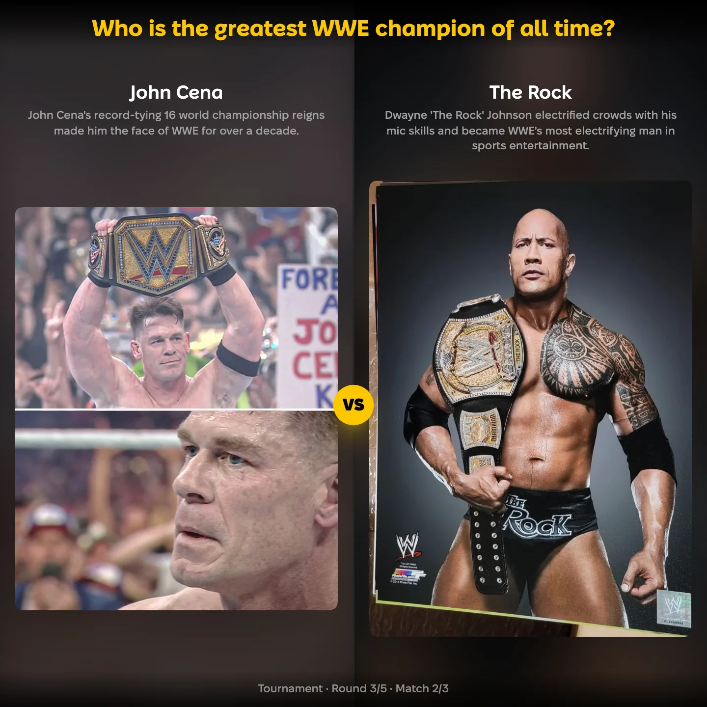 The greatest WWE champions of all time ranked, including The Rock