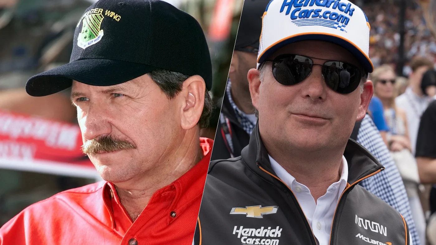 Dale Earnhardt and Jeff Gordon, the two drivers who split 1990s NASCAR between them