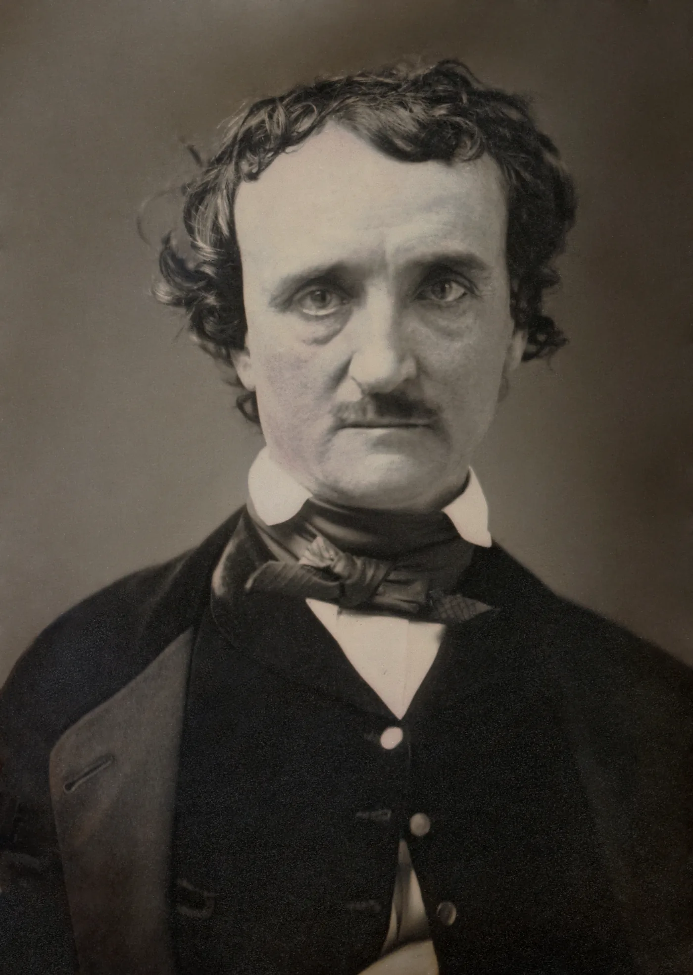 Edgar Allan Poe, restored daguerreotype taken around 1849