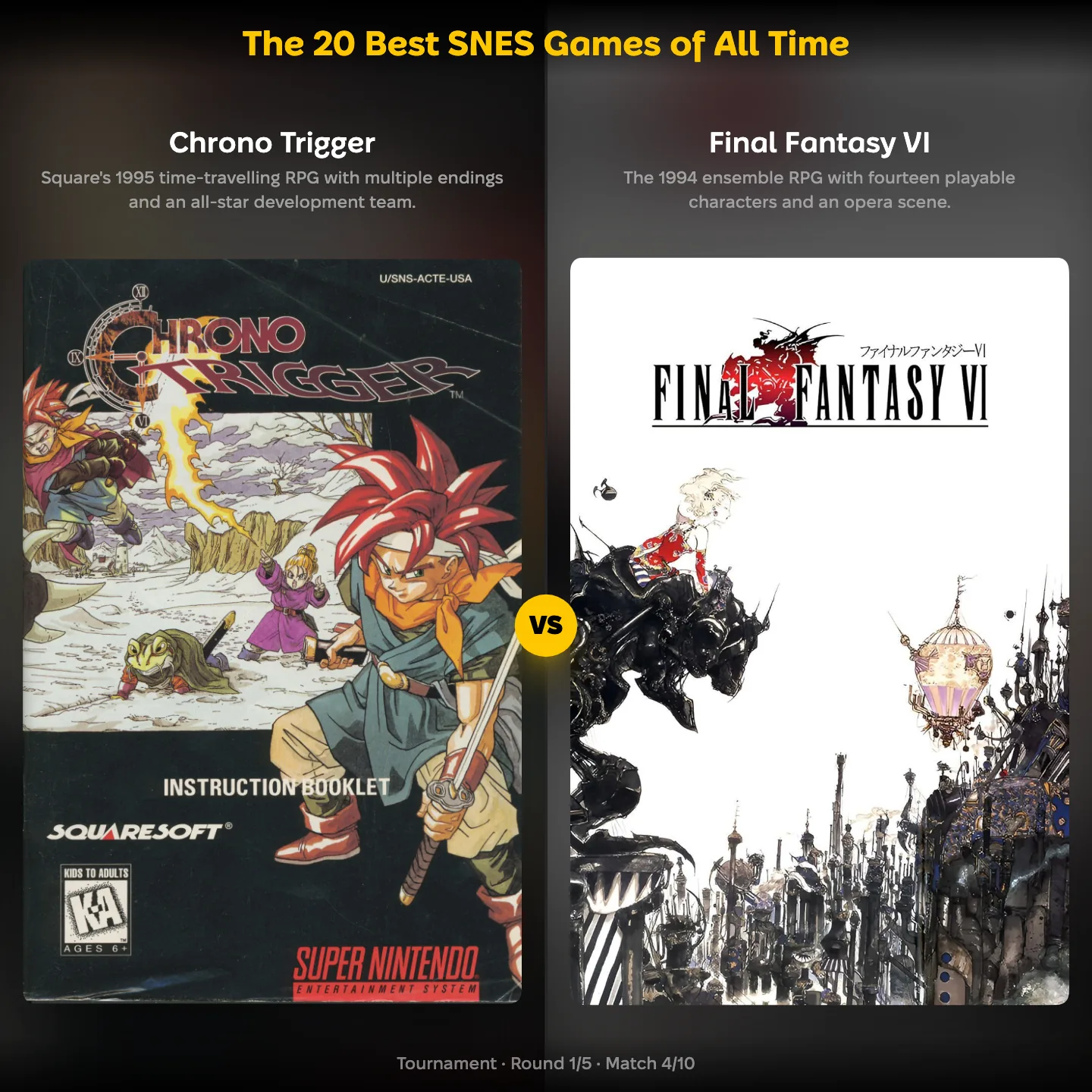 The 20 best SNES games of all time ranked, with Chrono Trigger against Final Fantasy VI