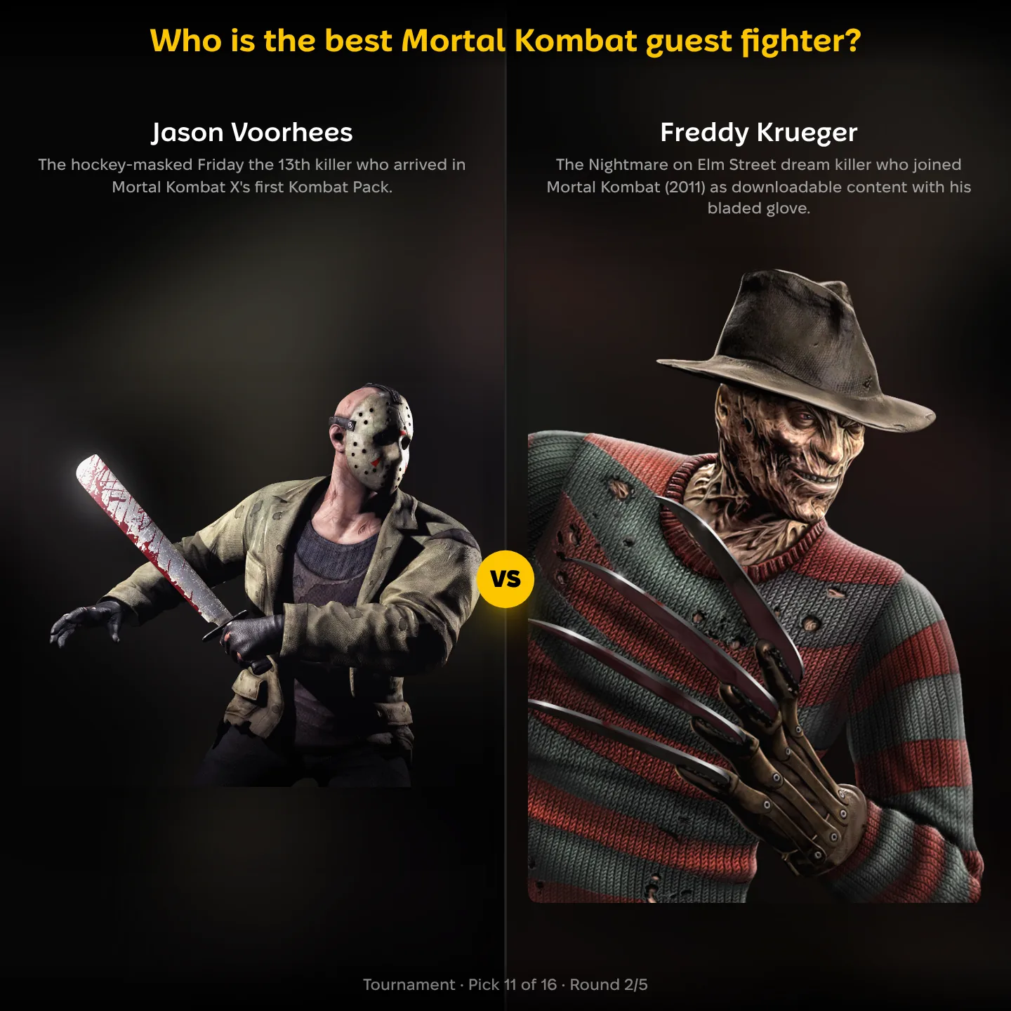 The best Mortal Kombat guest fighters ranked, Jason Voorhees against Freddy Krueger