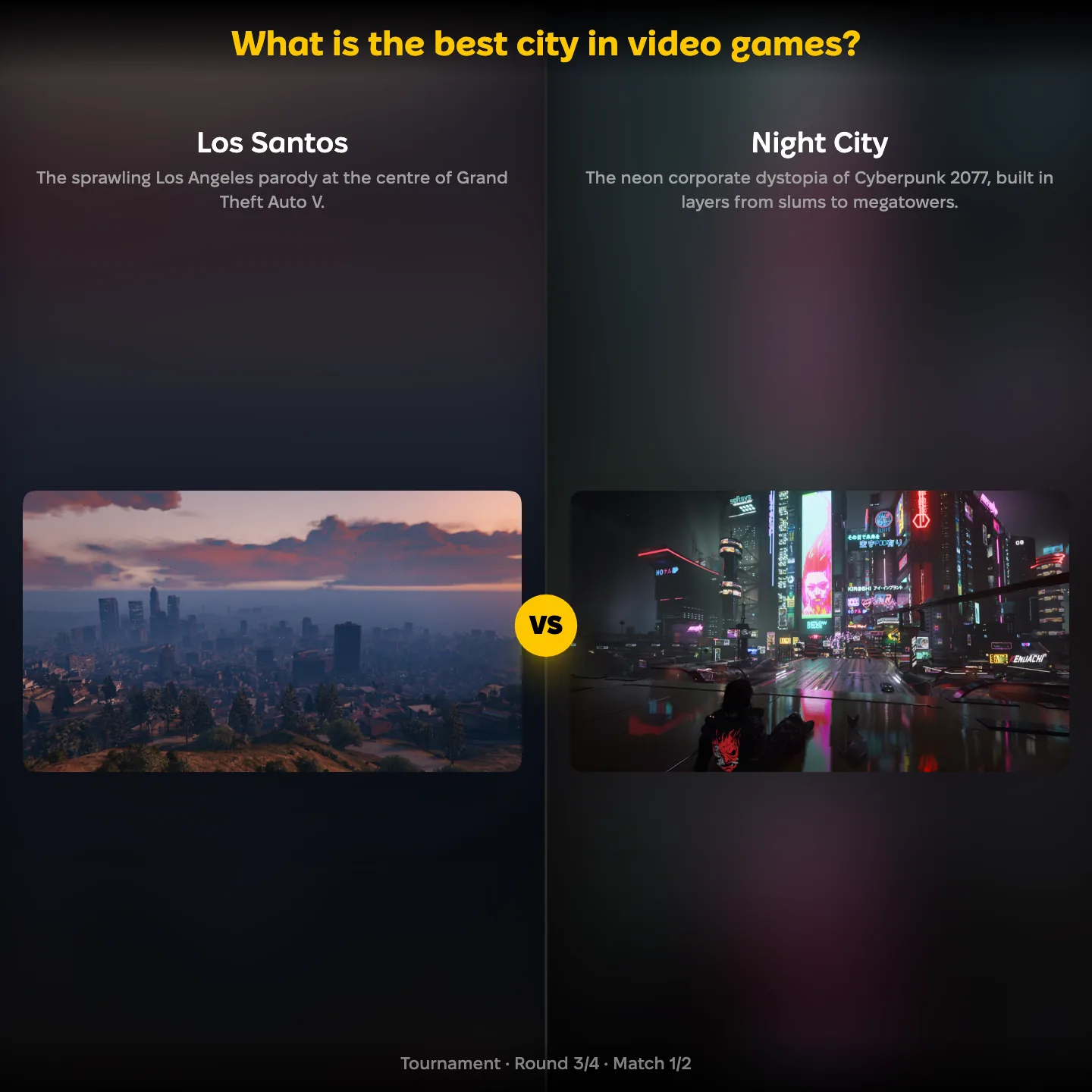 The best city in video games ranked, with Los Santos against Night City from Cyberpunk 2077