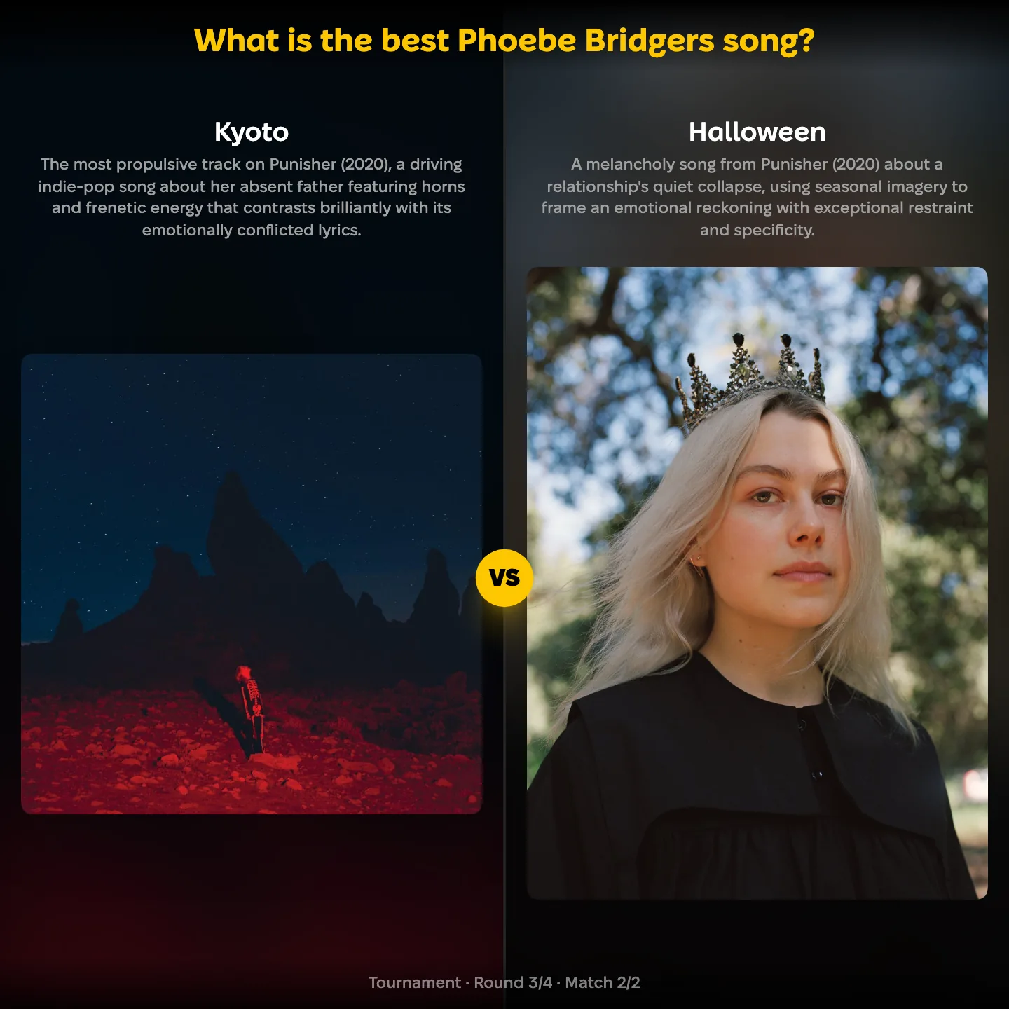 The best Phoebe Bridgers song ranked, with Halloween against Kyoto