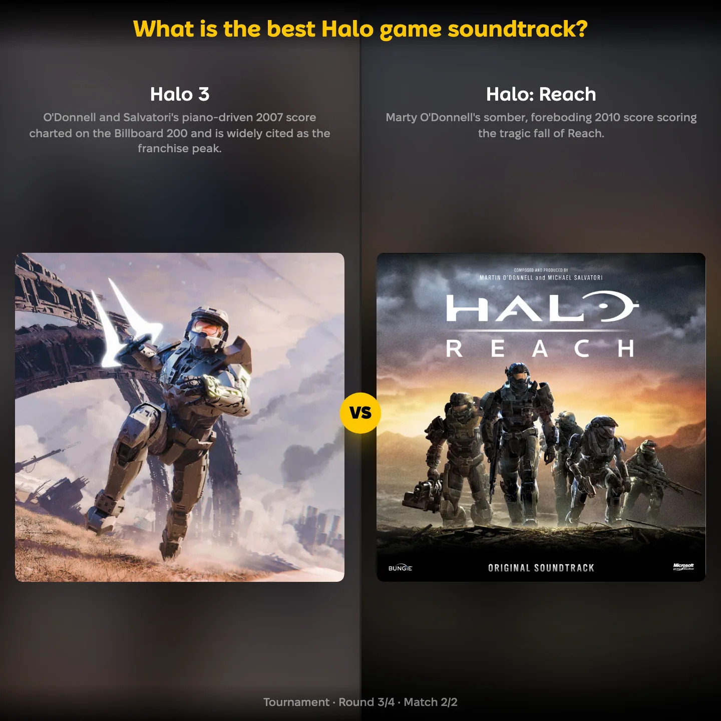 The best Halo game soundtrack ranked, with Halo 3 against Halo: Reach