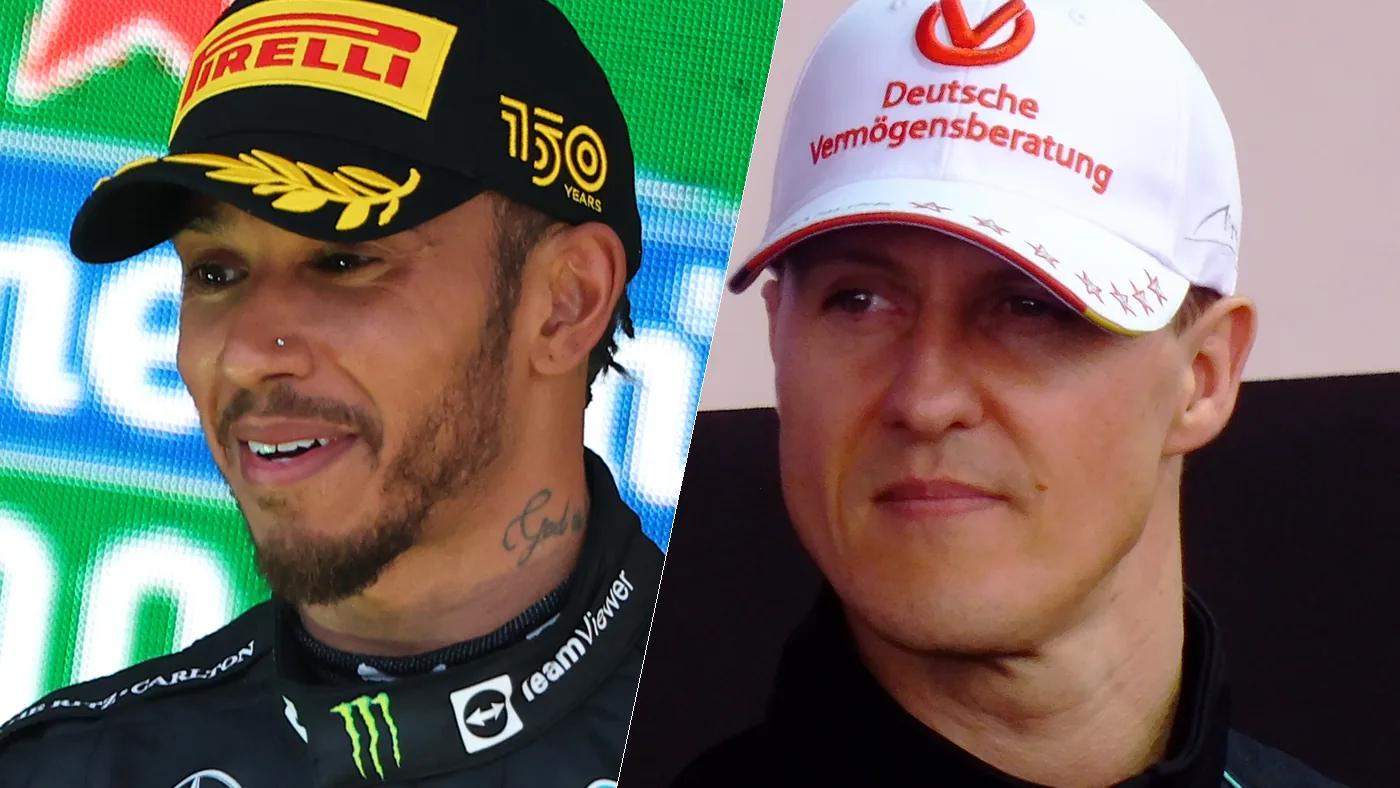 Lewis Hamilton and Michael Schumacher, the two seven-time Formula 1 world champions