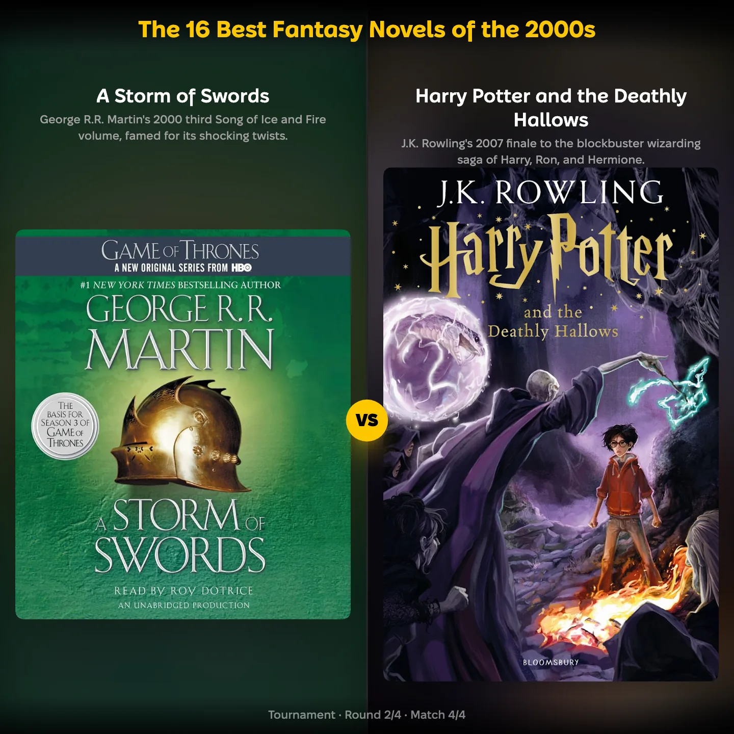 The 16 best fantasy novels of the 2000s ranked — Harry Potter and the Deathly Hallows against A Storm of Swords