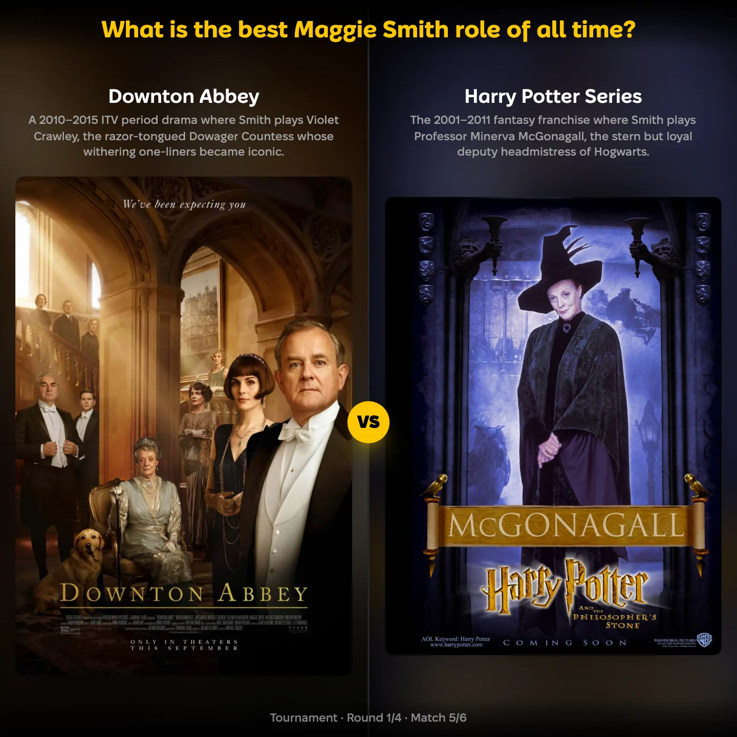 The best Maggie Smith role of all time ranked — the Harry Potter series against Downton Abbey