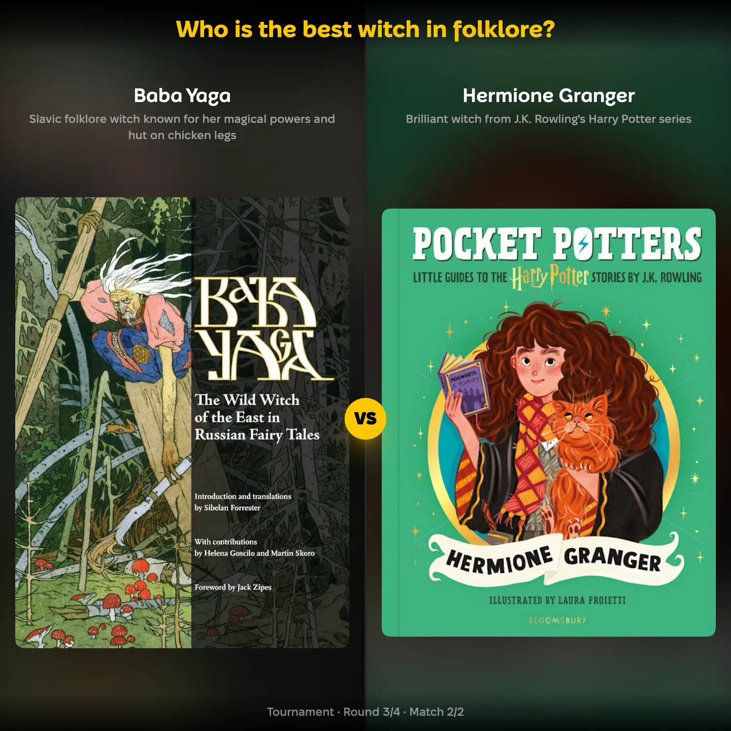 The best witch in folklore ranked — Hermione Granger from Harry Potter against Baba Yaga