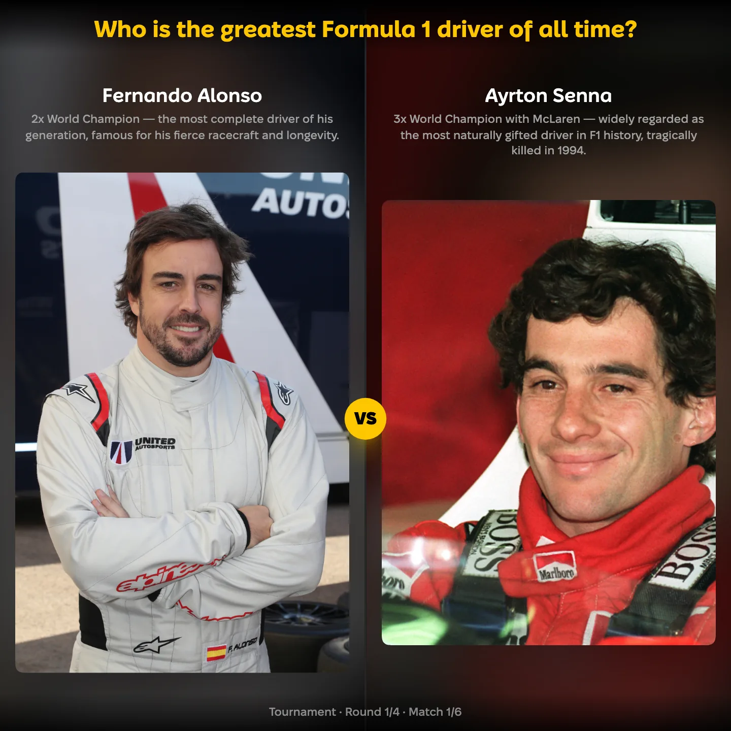 The greatest Formula 1 drivers of all time ranked, including Fernando Alonso