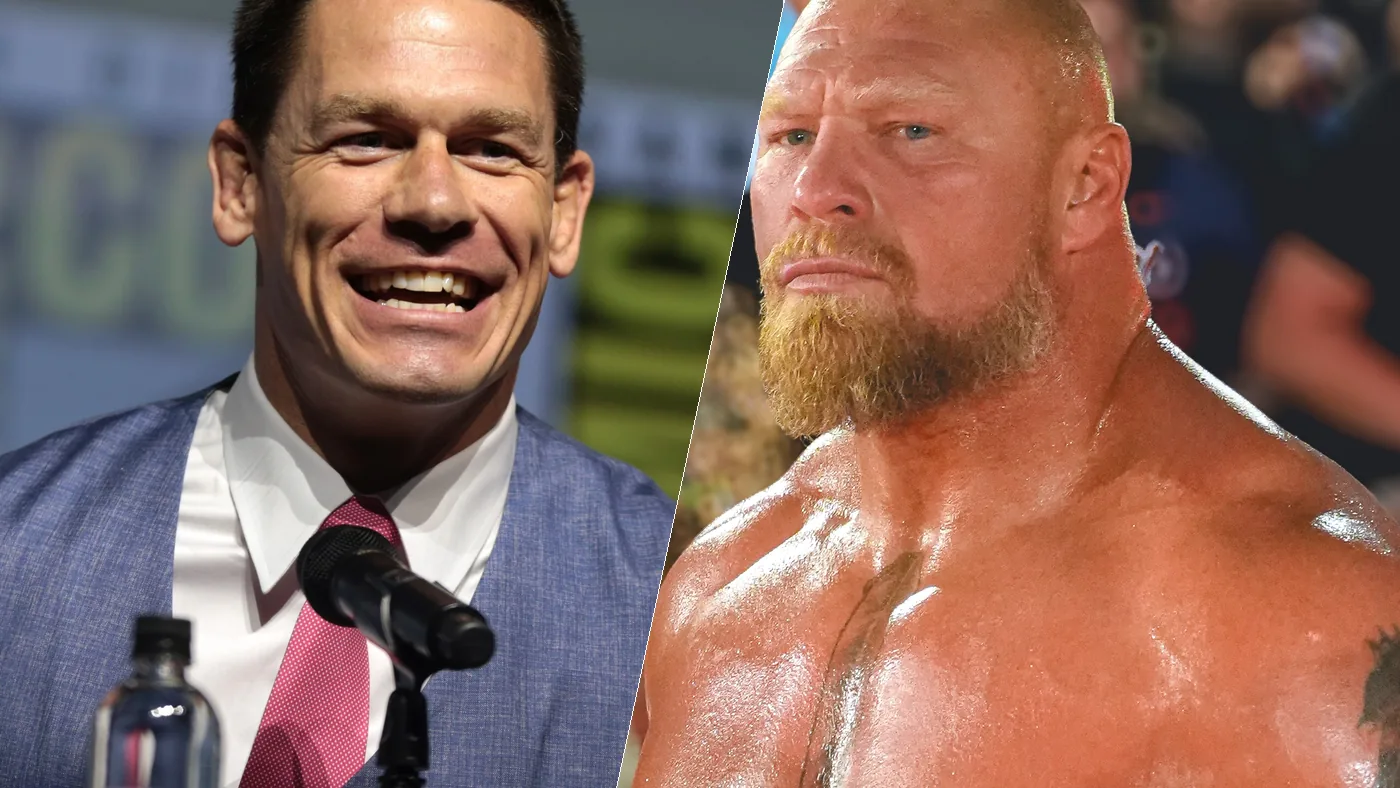 John Cena and Brock Lesnar, side by side