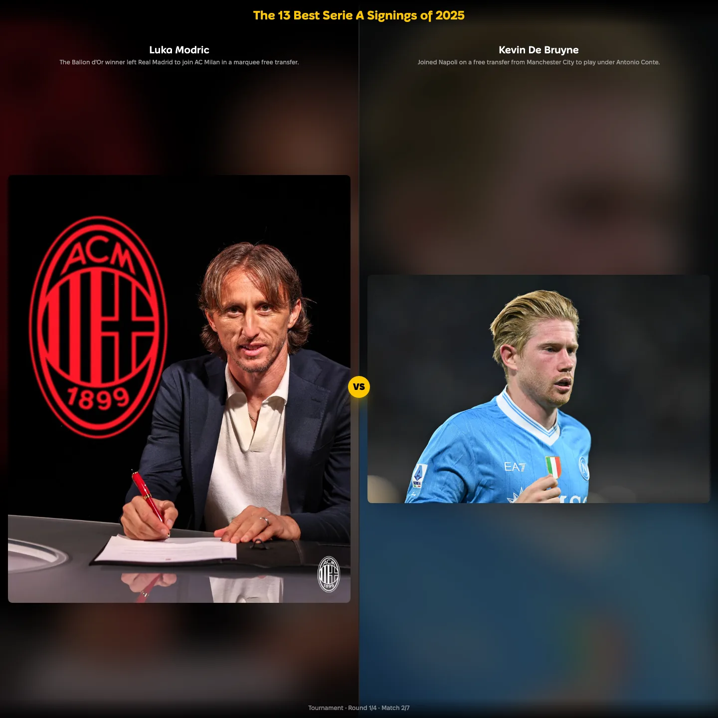 The best Serie A signings of 2025 ranked, including Kevin De Bruyne