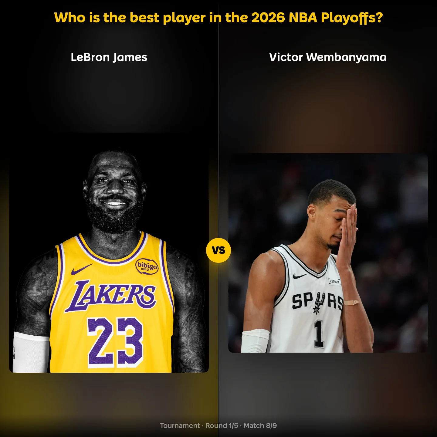 The best player in the 2026 NBA Playoffs ranked, with LeBron James against Victor Wembanyama