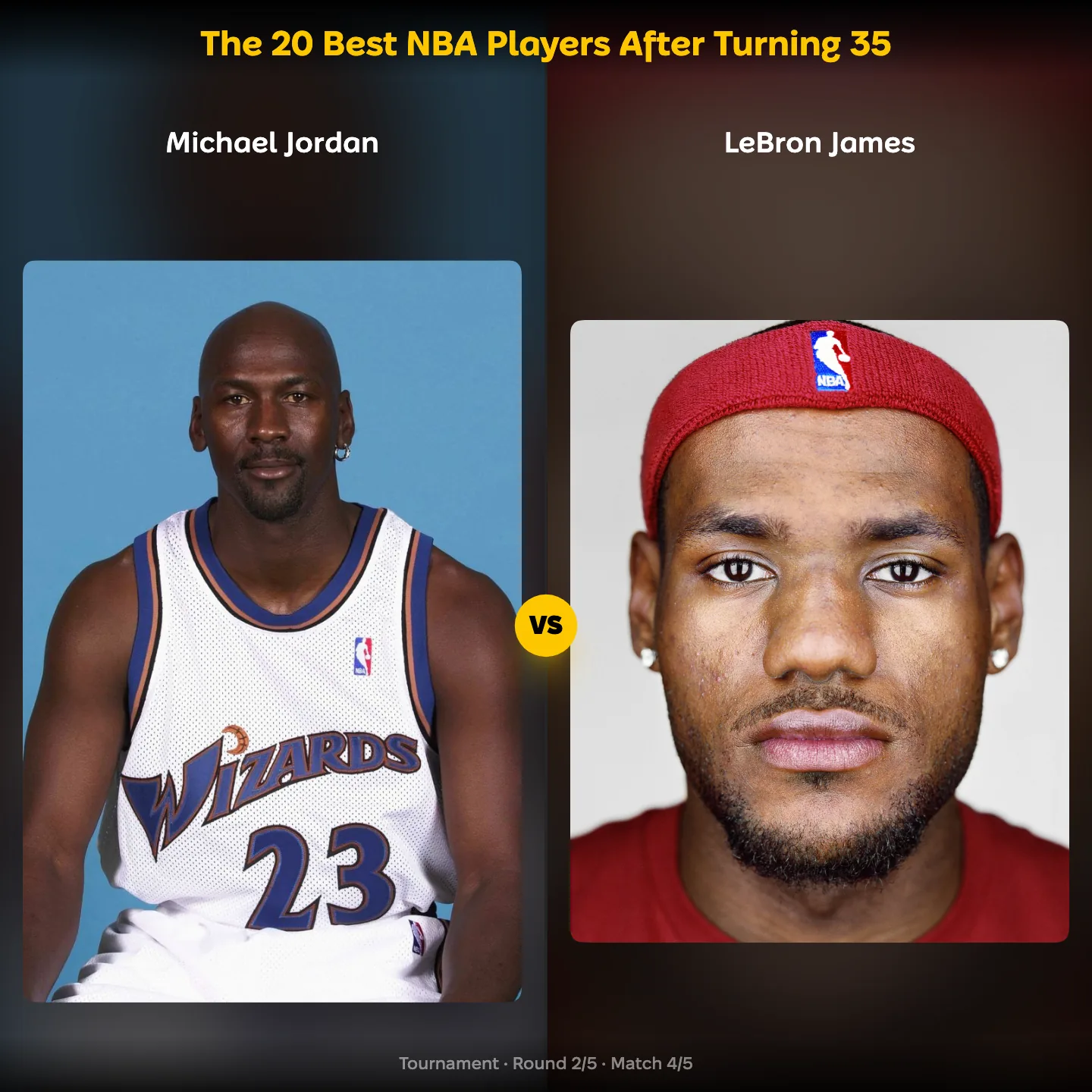 The 20 best NBA players after turning 35 ranked, with Michael Jordan against LeBron James