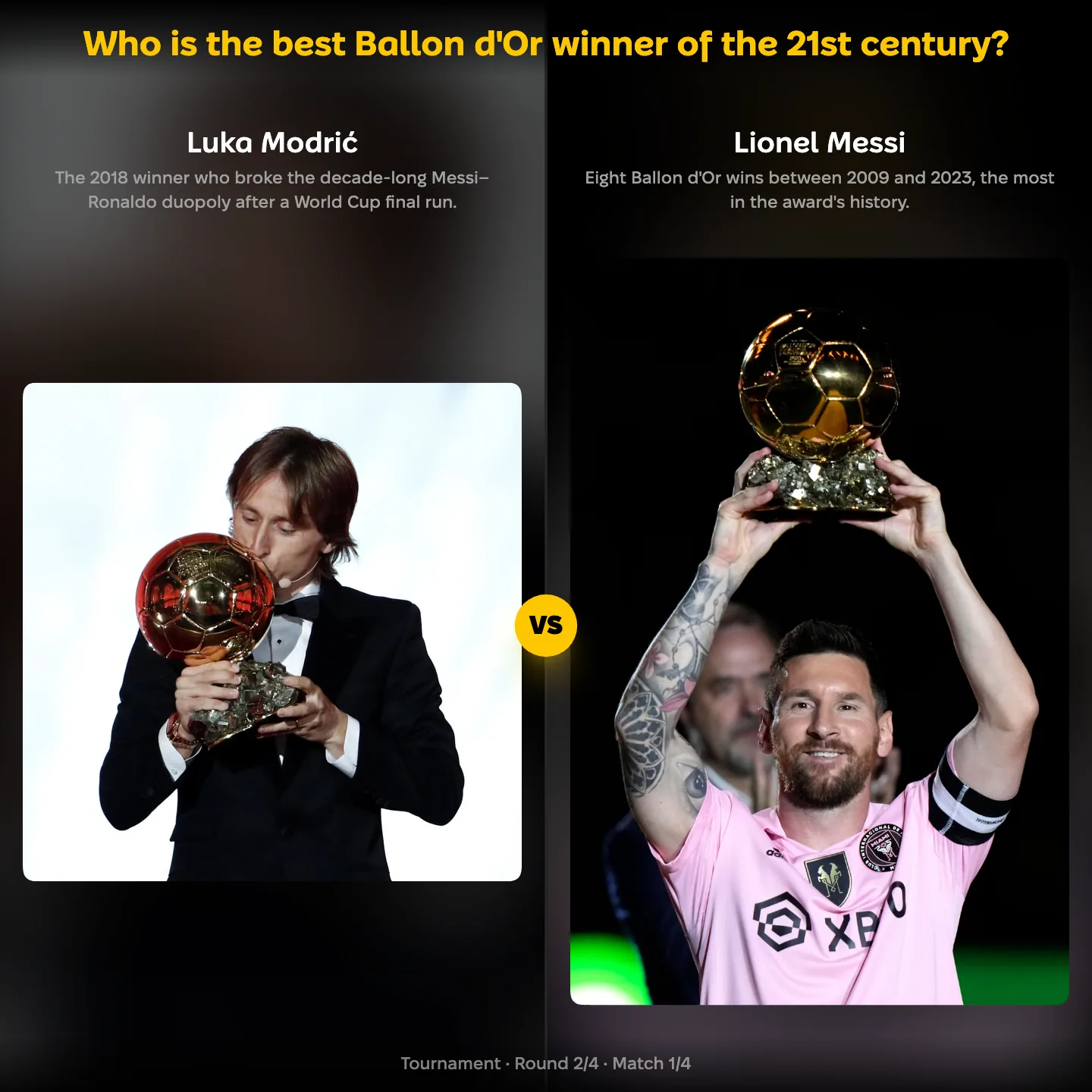 The best Ballon d'Or winner of the 21st century ranked, Lionel Messi against Luka Modrić
