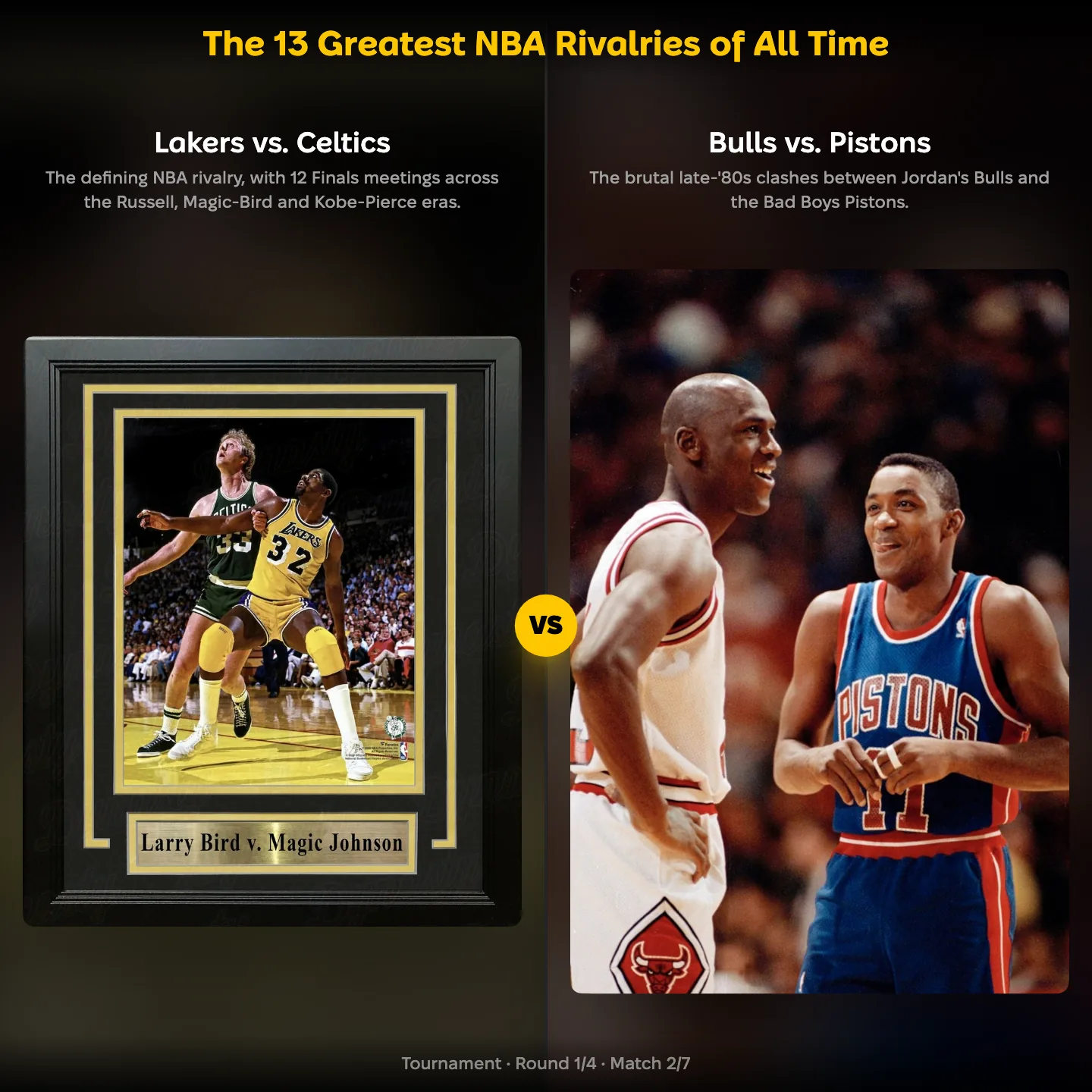 The 13 Greatest NBA Rivalries of All Time, Lakers vs Celtics against Bulls vs Pistons