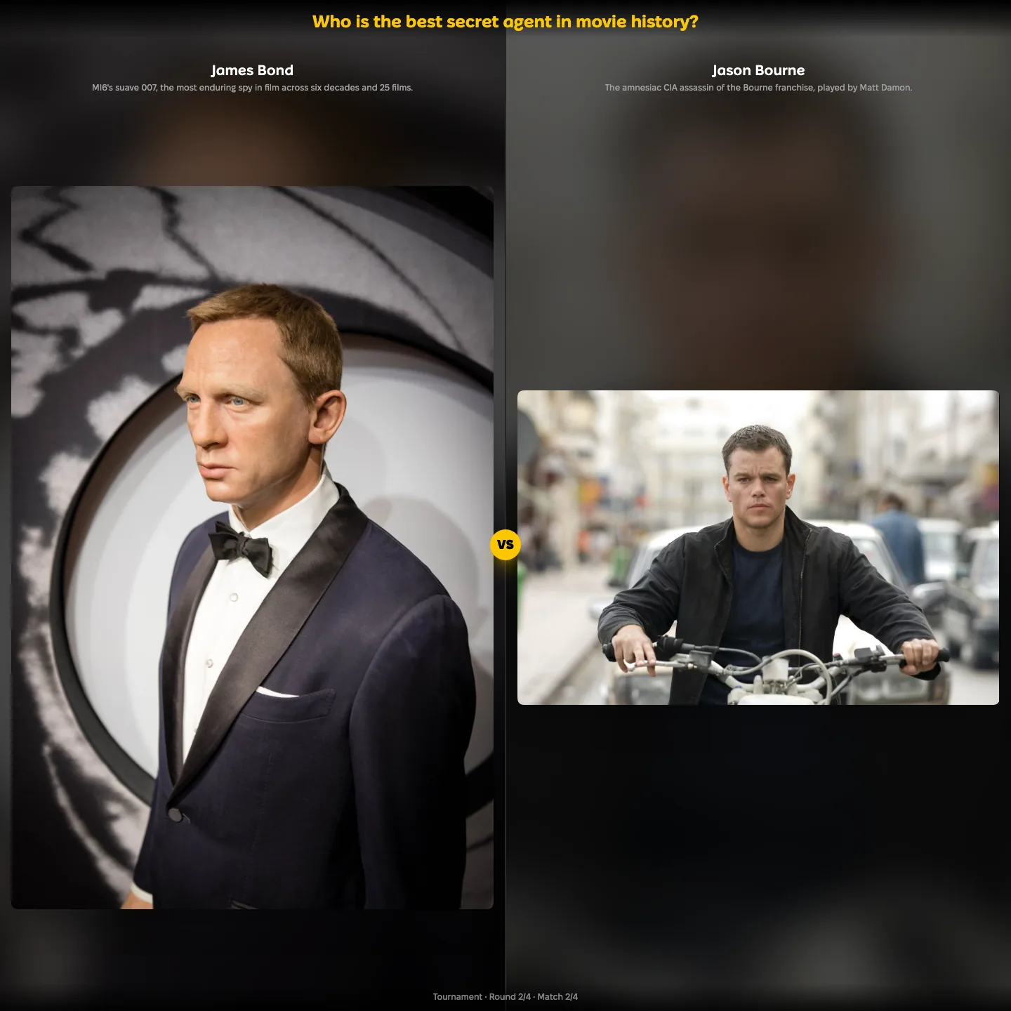 The best secret agent in movie history ranking, featuring Jason Bourne