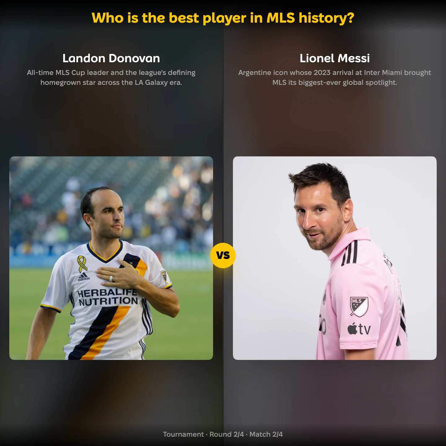 The best player in MLS history ranked — Landon Donovan against Lionel Messi