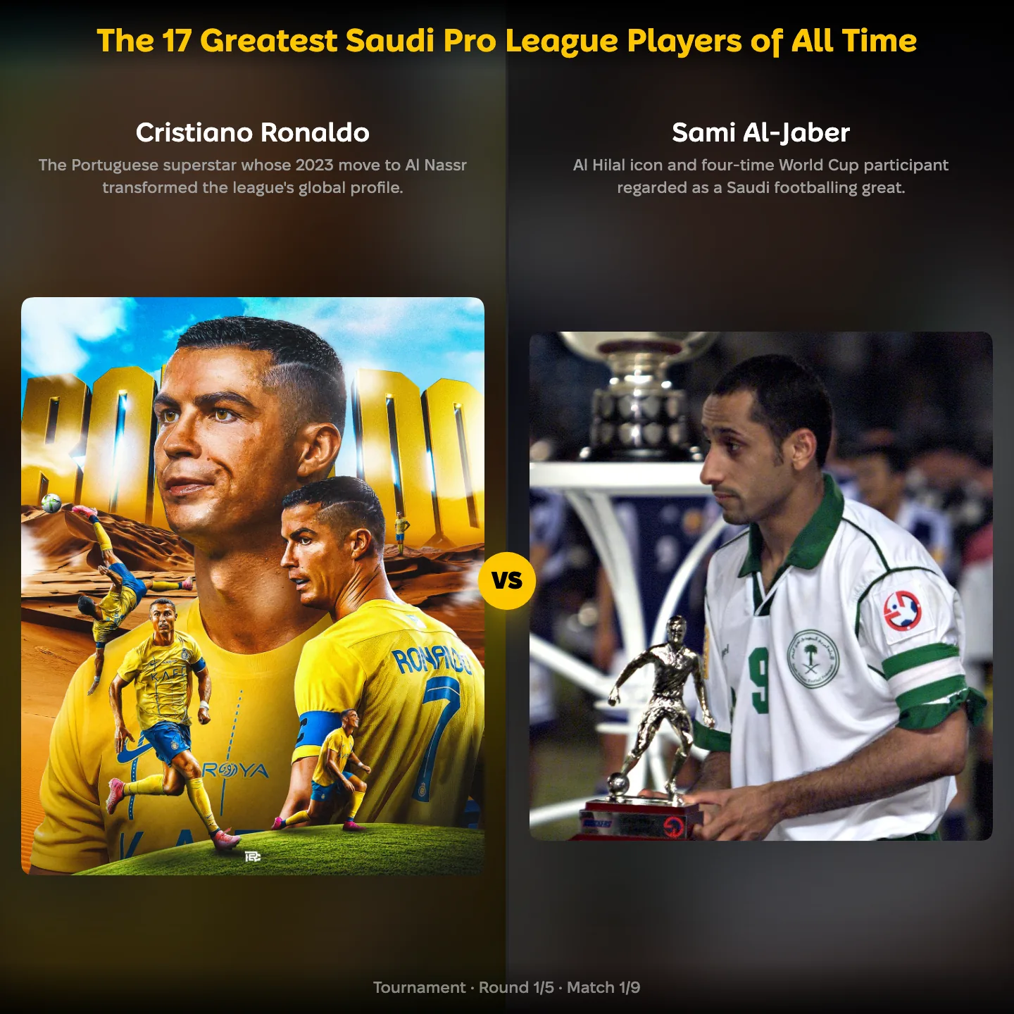 The 17 greatest Saudi Pro League players of all time ranked — Cristiano Ronaldo against Sami Al-Jaber
