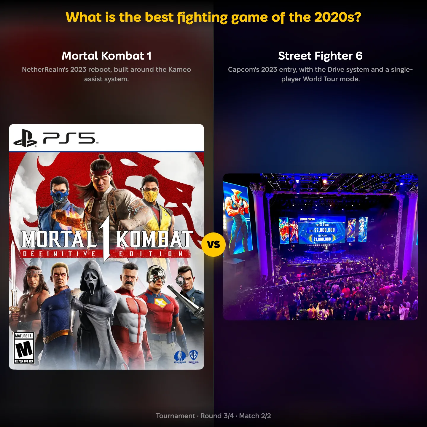 The best fighting game of the 2020s ranked, with Mortal Kombat 1 against Street Fighter 6