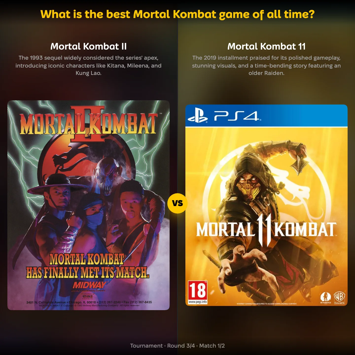 The best Mortal Kombat game of all time ranked, with Mortal Kombat II against Mortal Kombat 11