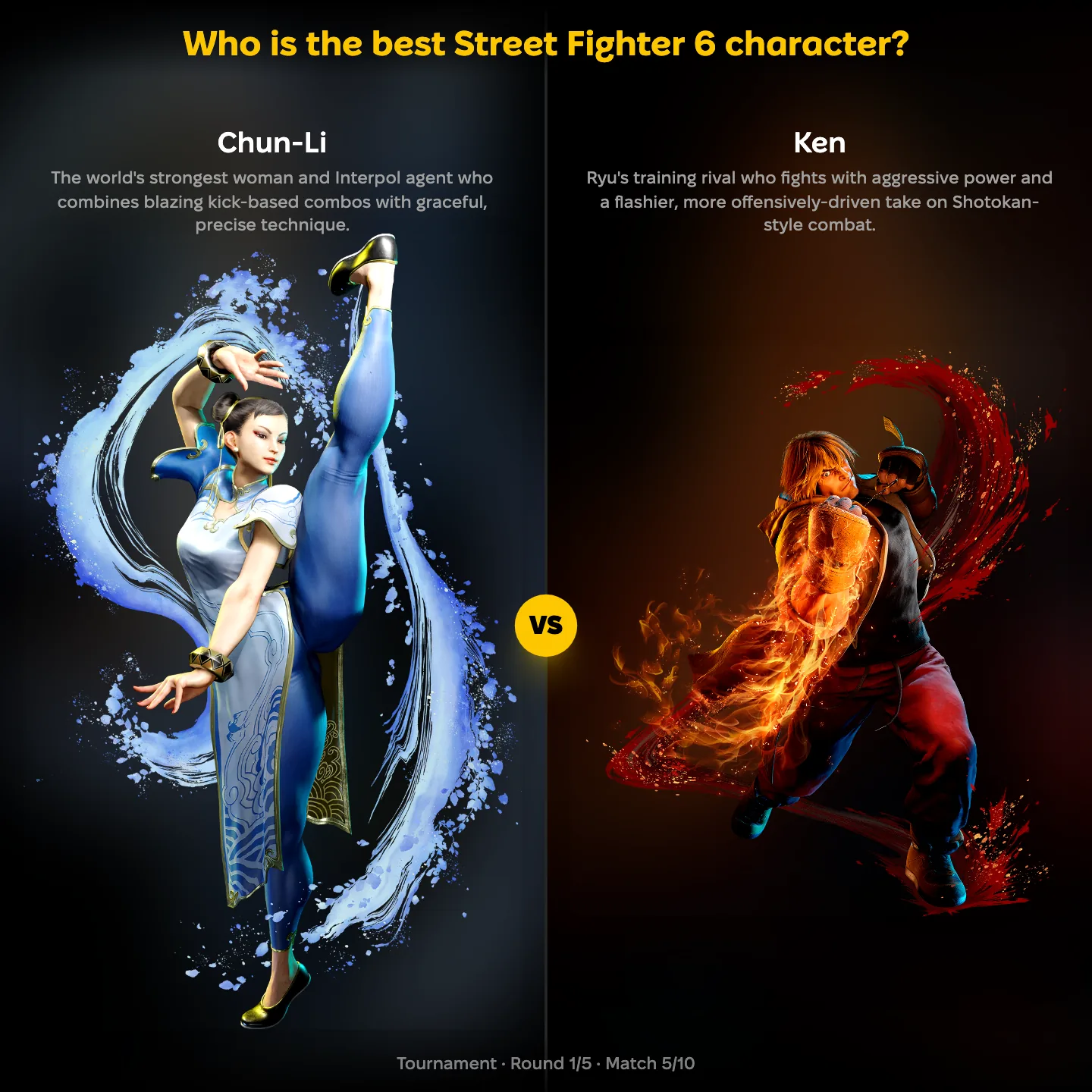 The best Street Fighter 6 character ranked, with Chun-Li against Ken
