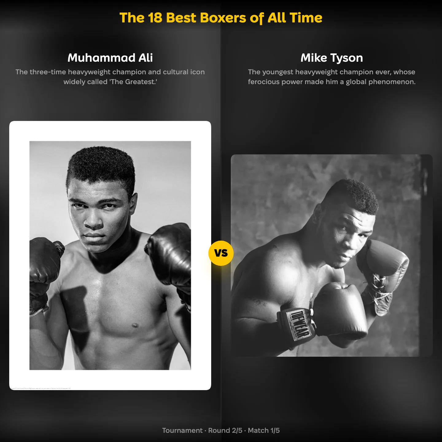 The 18 best boxers of all time ranked, with Muhammad Ali facing Mike Tyson