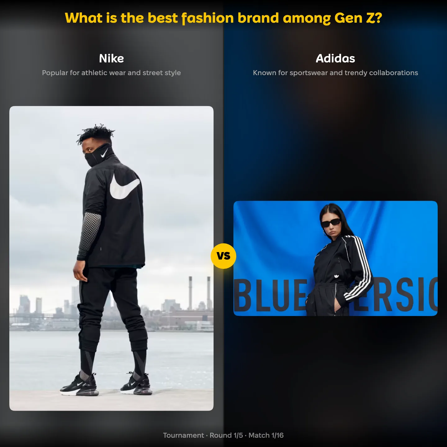 The best fashion brand among Gen Z ranked, with Nike against Adidas