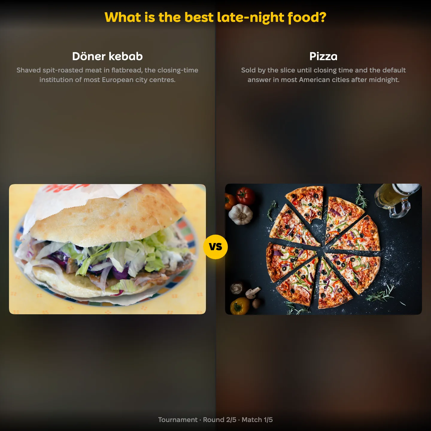 The best late-night food ranked, döner kebab against pizza