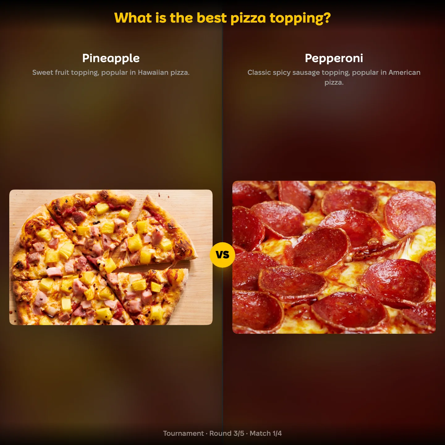 The best pizza topping ranked, pineapple against pepperoni