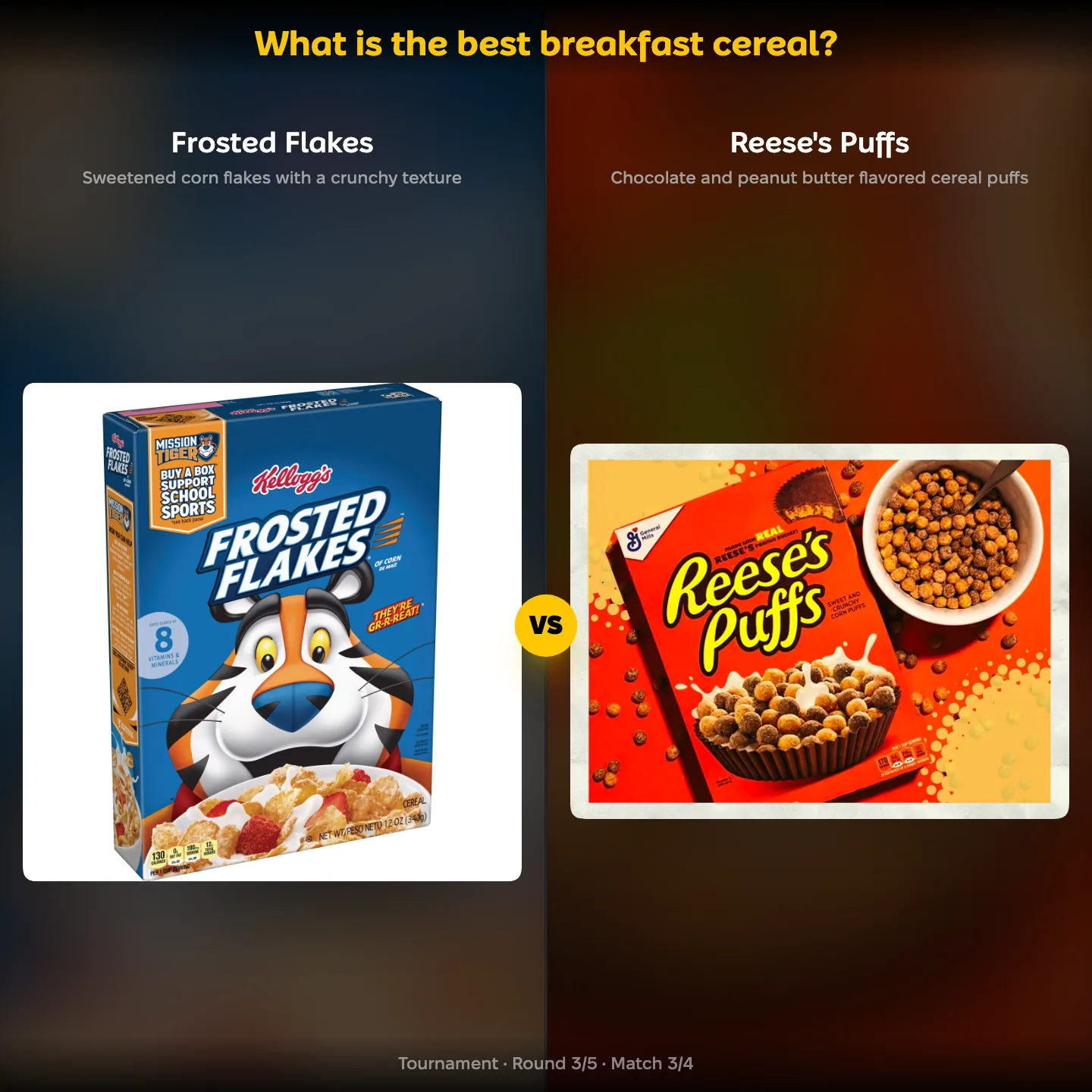 Best breakfast cereal ranking: Frosted Flakes vs Reese's Puffs