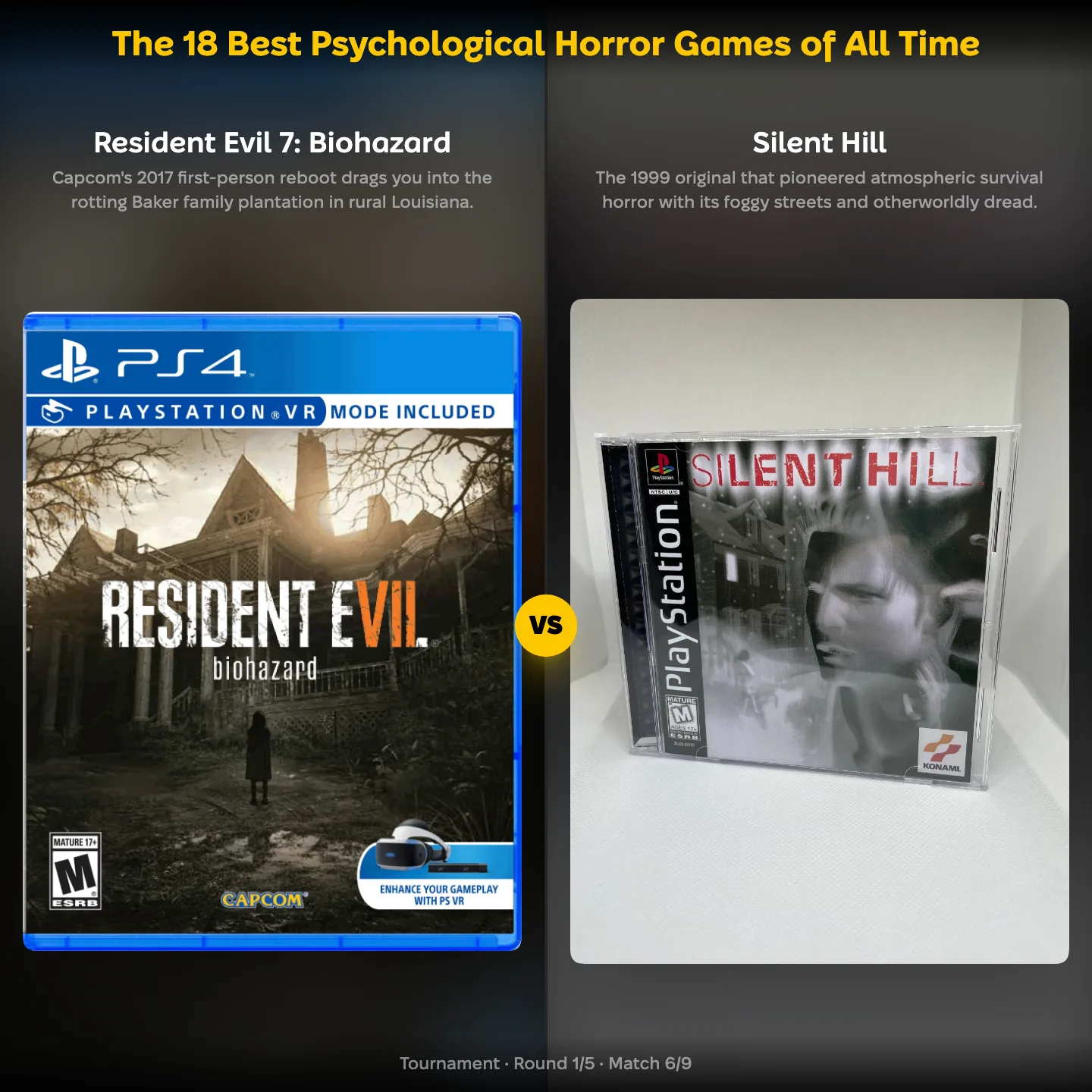 The 18 best psychological horror games of all time ranked, with Resident Evil 7: Biohazard against Silent Hill