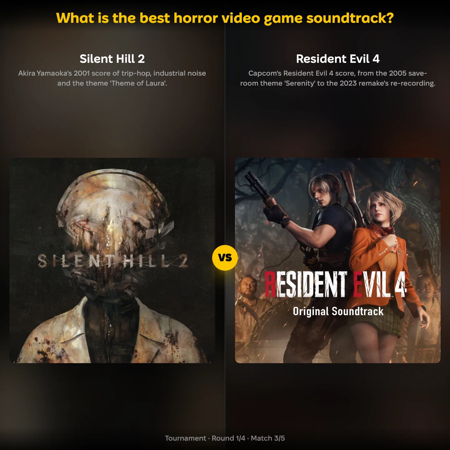 The best horror video game soundtrack ranked: Silent Hill 2 against Resident Evil 4