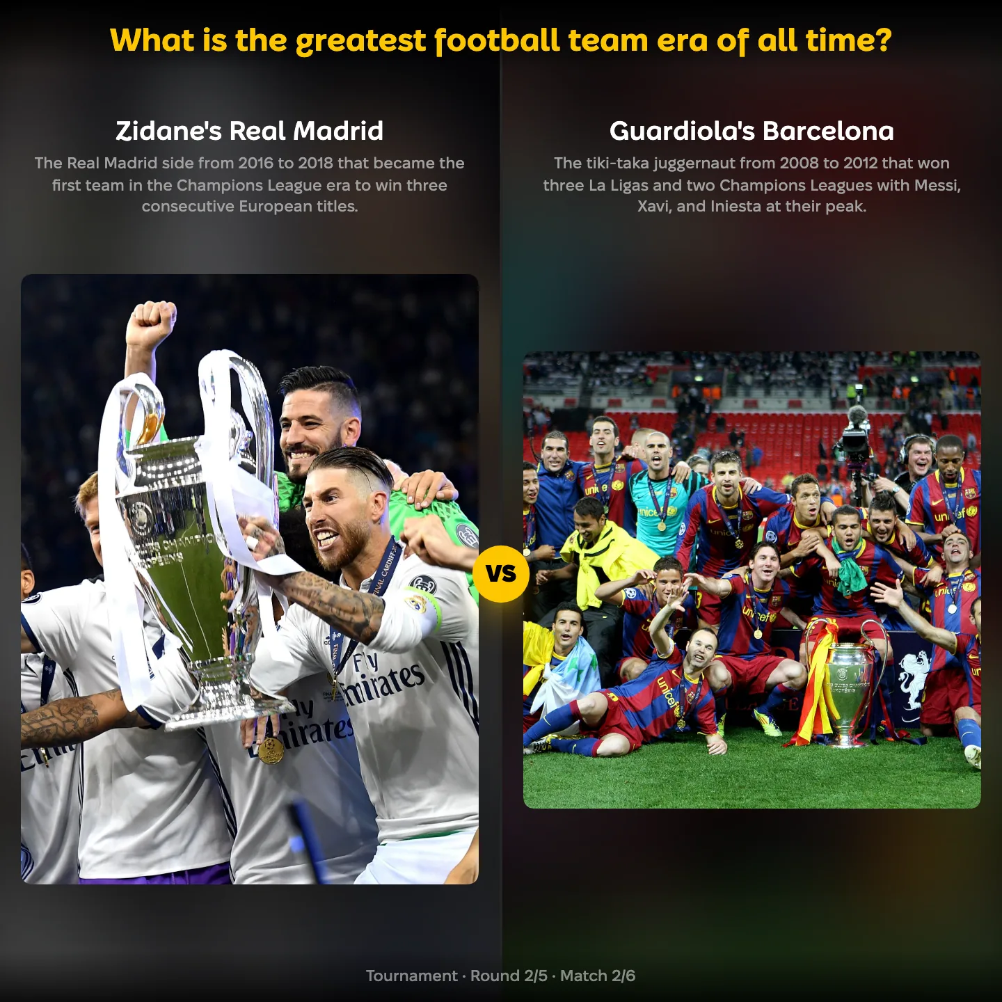 The greatest football team era of all time ranked, Zidane's Real Madrid against Guardiola's Barcelona