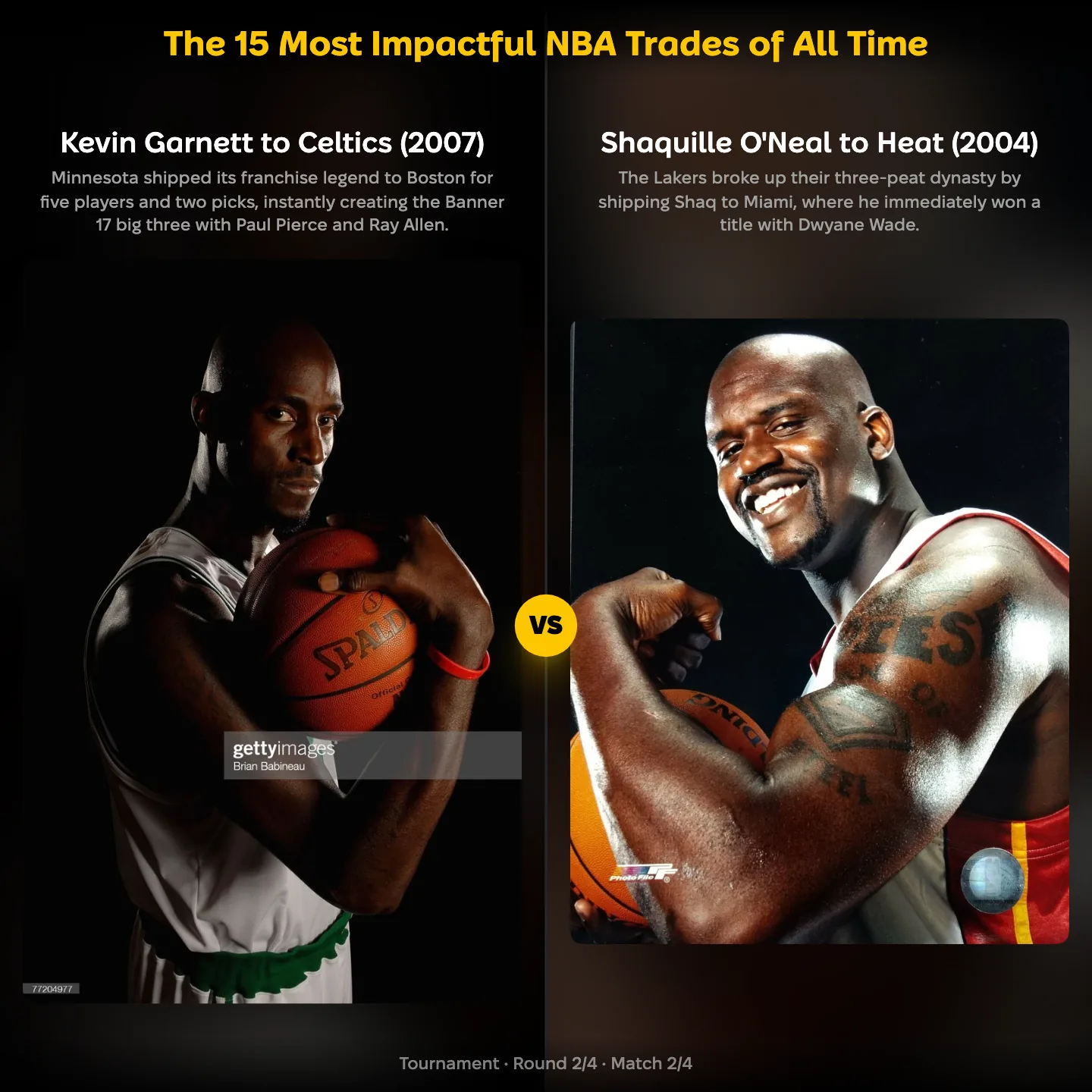 The most impactful NBA trades of all time ranked, with Kevin Garnett to the Celtics against Shaquille O'Neal to the Heat