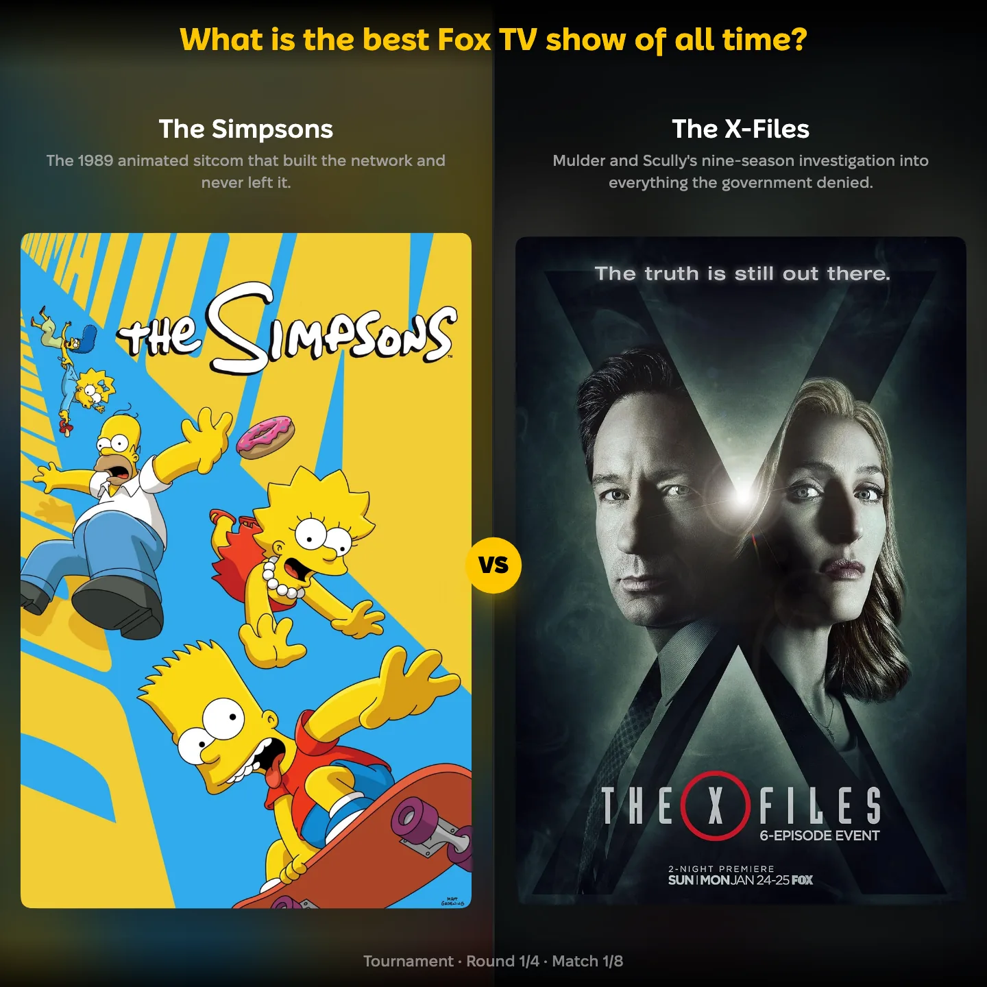 The best Fox TV show of all time: The Simpsons vs The X-Files